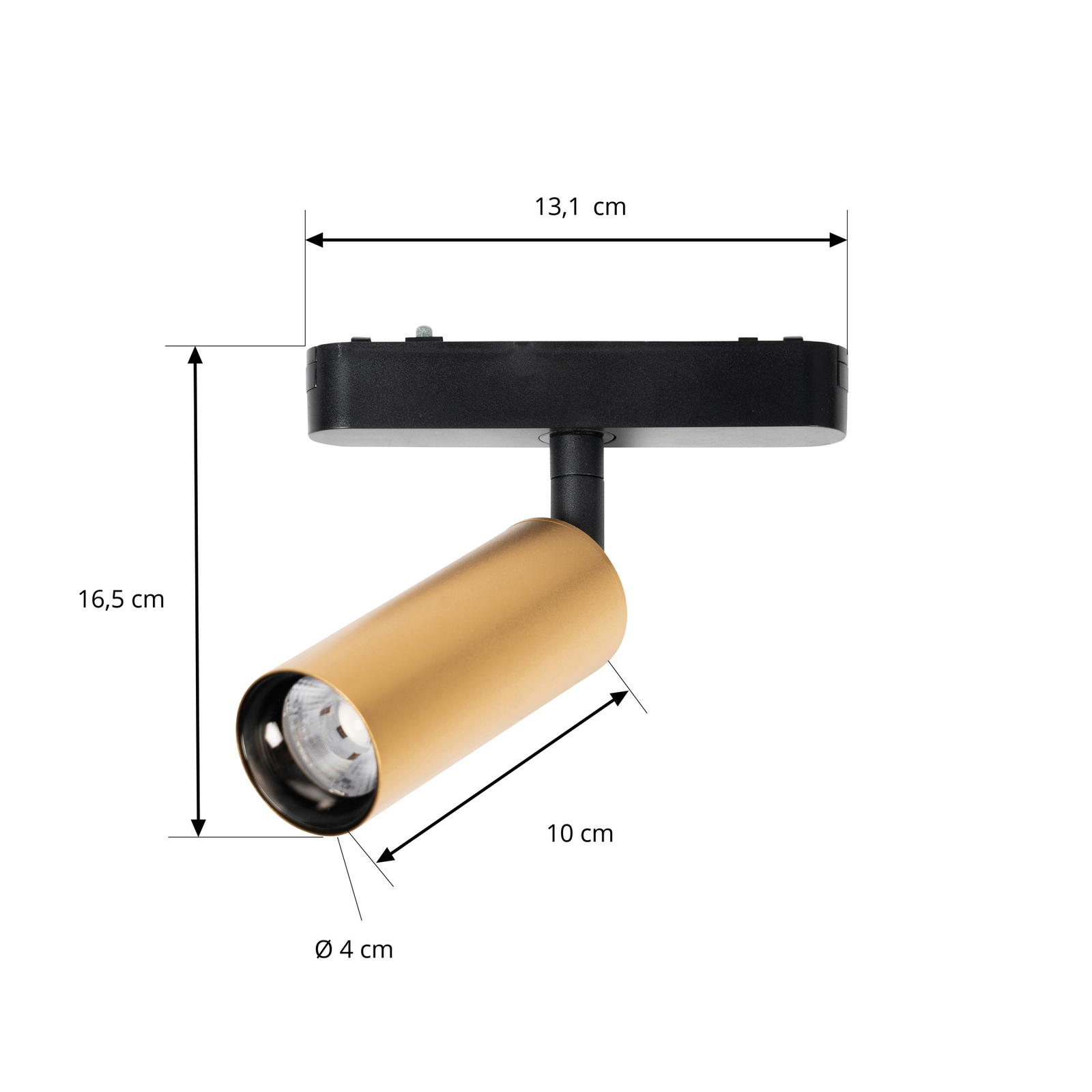 Lindby LED-spot 48 V Lumaro, gull, Ø 4 cm, aluminium