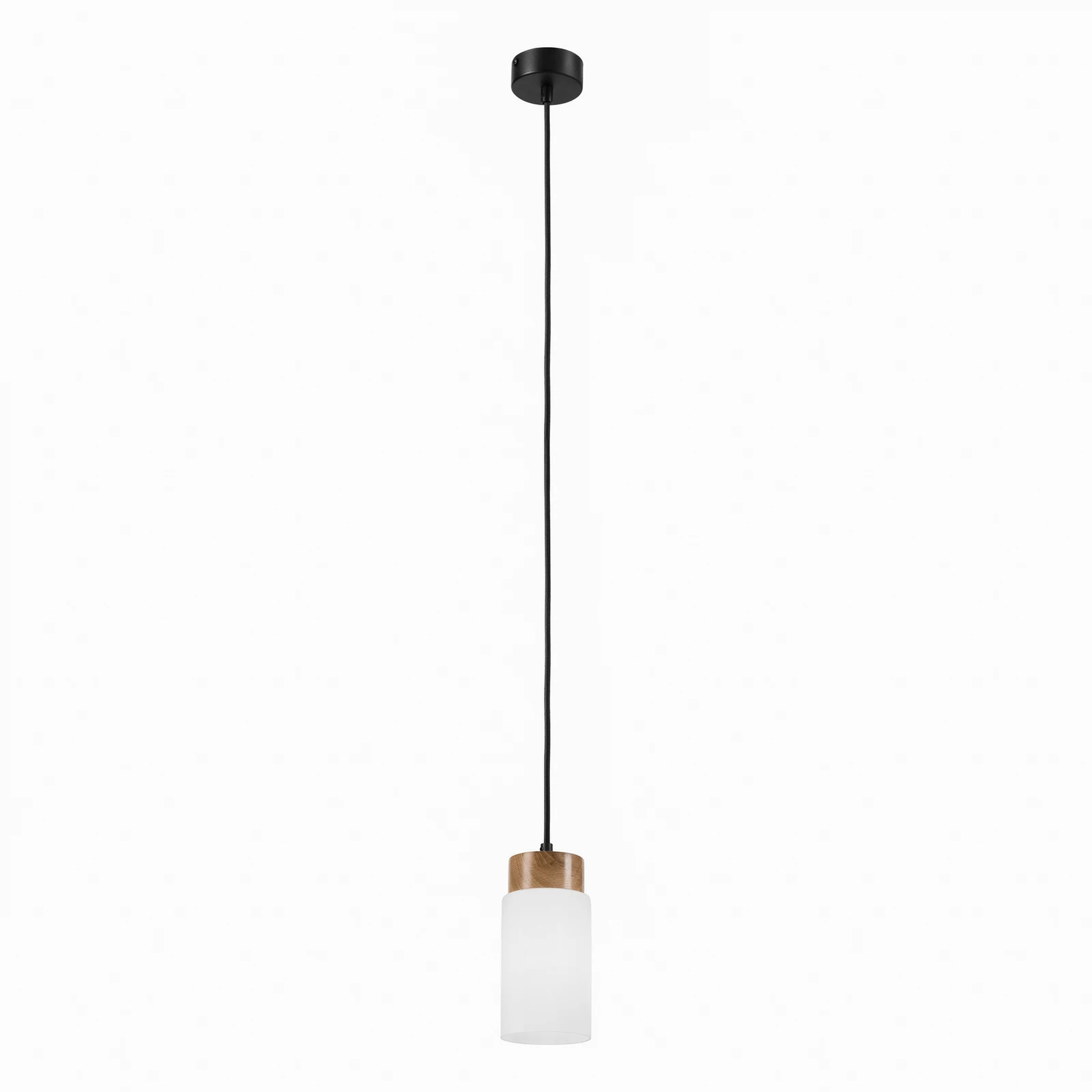 Markus piekaramais gaismeklis, opāla stikls/ozolkoks, Ø 9,5 cm, E27