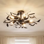 Lindby Deckenlampe Yos, 5-flg., 58 cm, schwarz-gold, E14