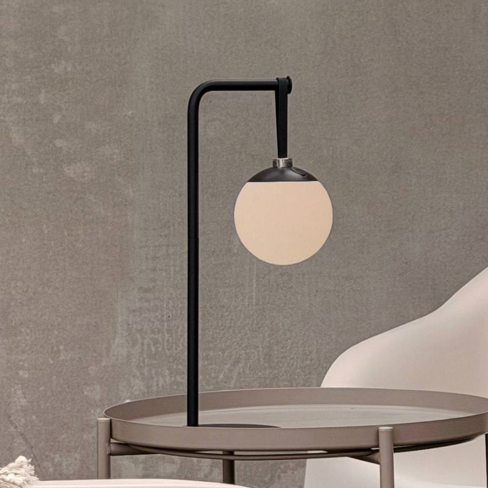 Dyberg Larsen Odin Led Rechargeable Decorative Lamp, Black And White, Ip44