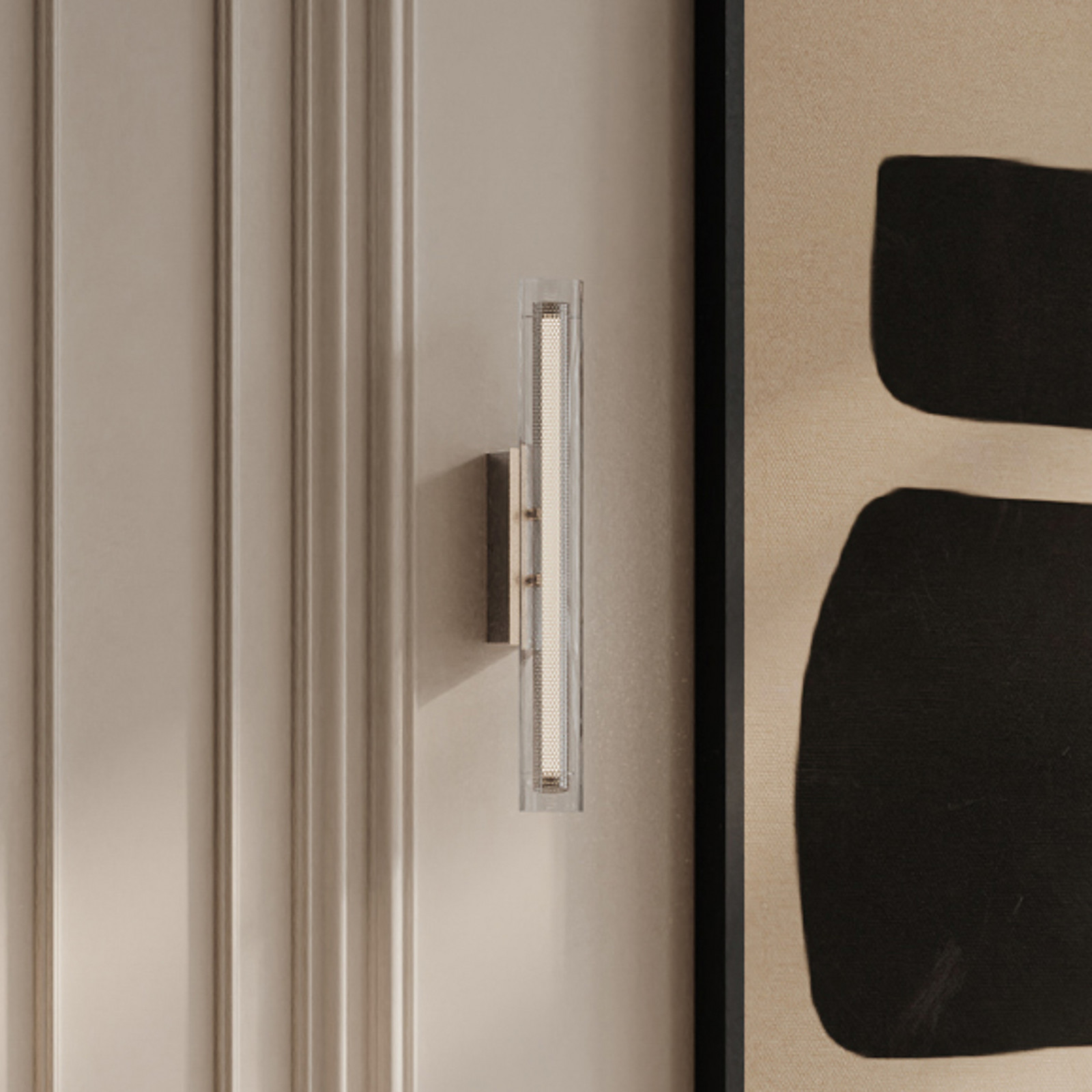 Frame LED-Wandlampe, 50 cm, chrom, dim. 101 COPENHAGEN - Flurbereich - Design - Aluminium - Einflammig