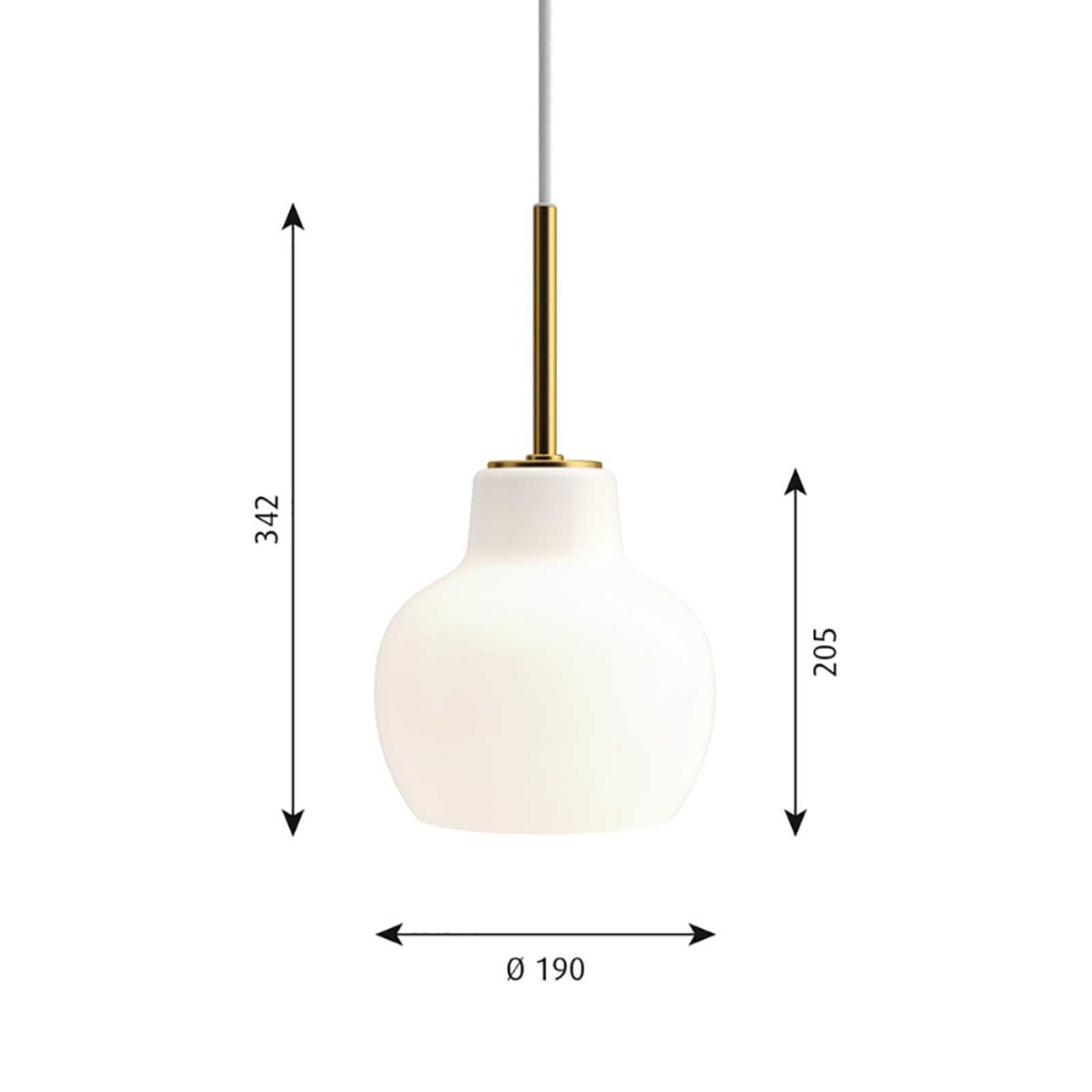 VL Ring Crown 1 Candeeiro Suspenso Opal - Louis Poulsen