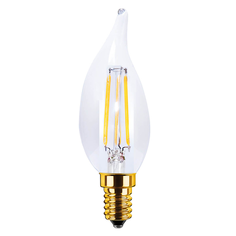 E14 3,5W 922 LED Windstoß-Kerzenlampe Vintage klar