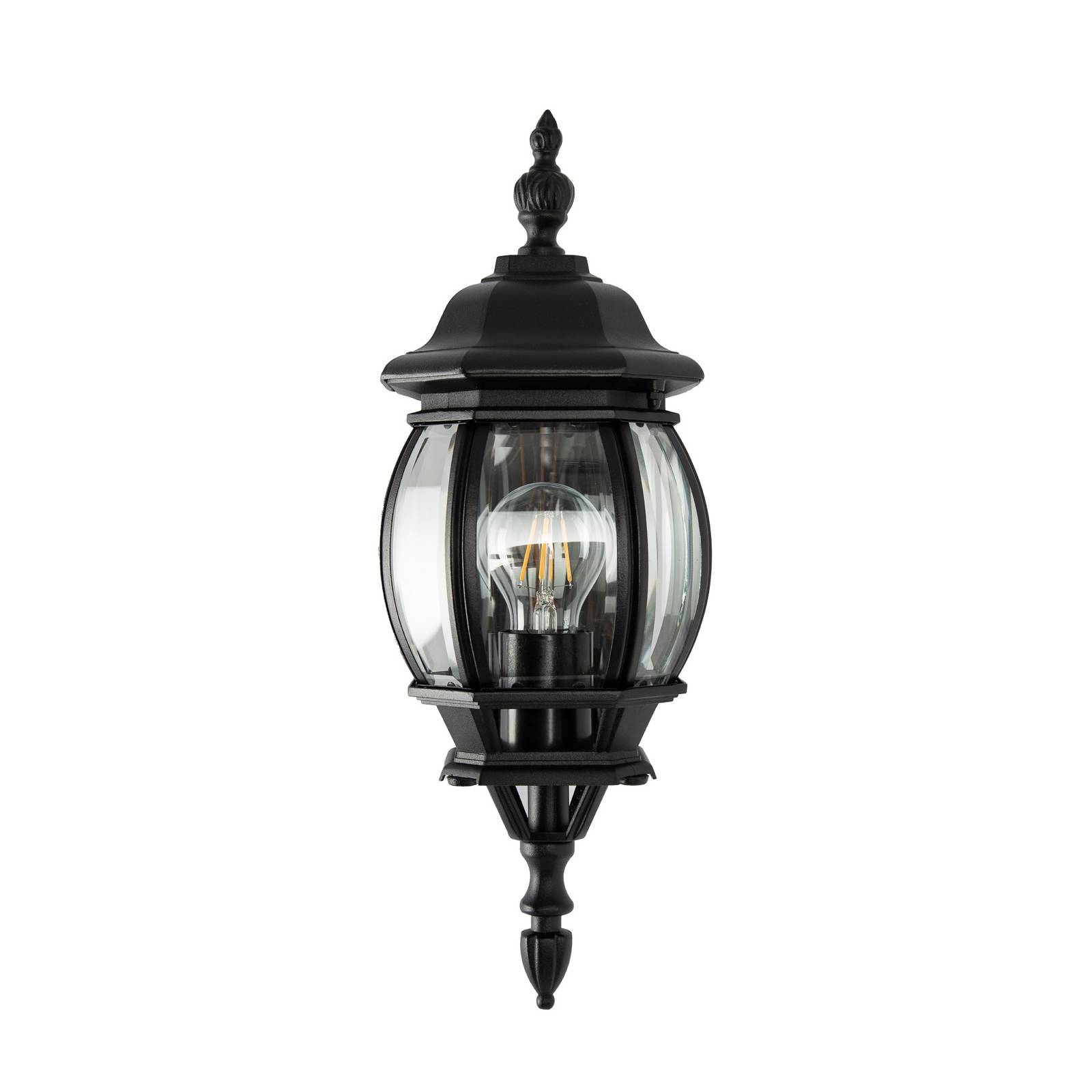 Außenwandlampe Andrew Kristallglas stehend schwarz günstig online kaufen