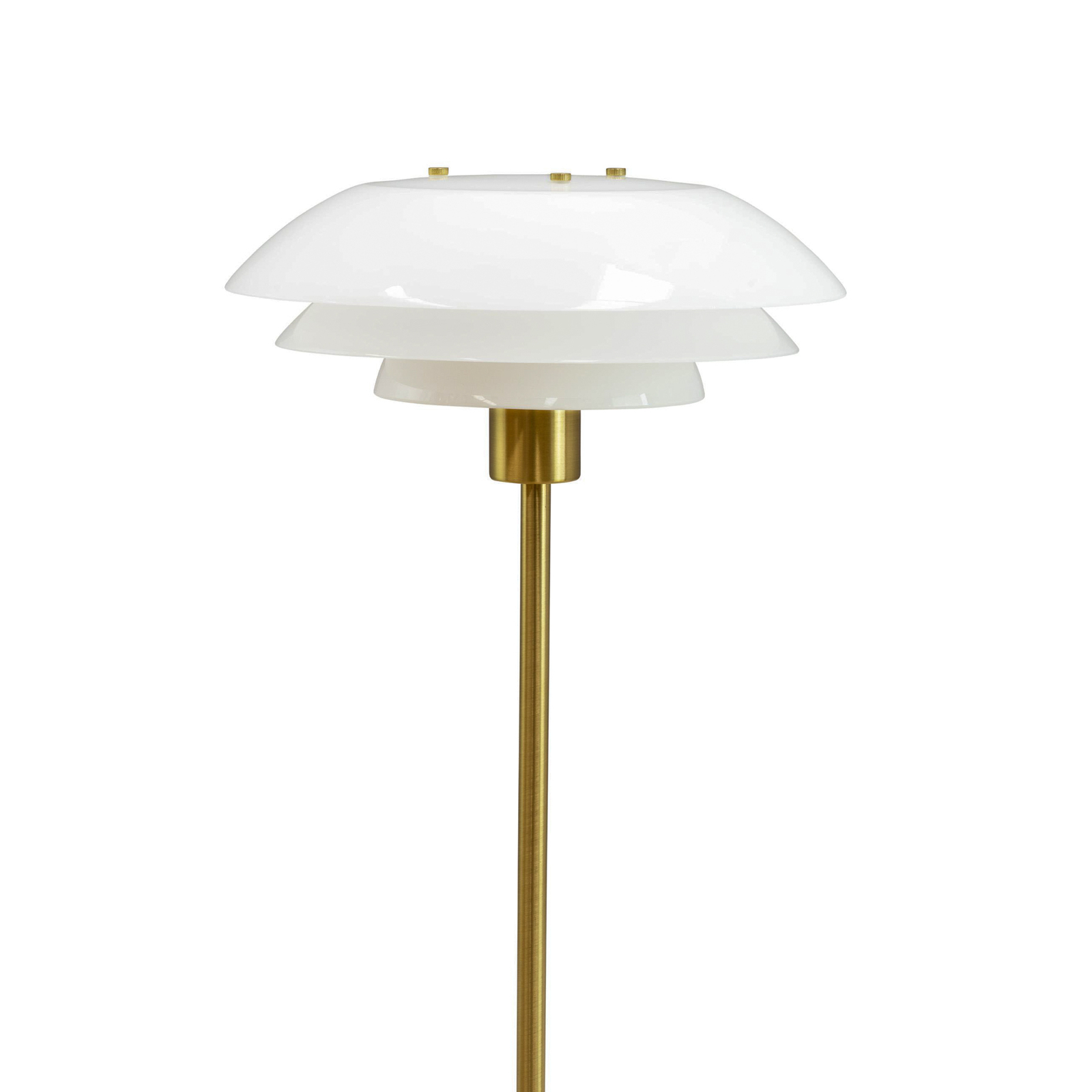 Dyberg Larsen floor lamp DL31, brass-coloured, height 133 cm