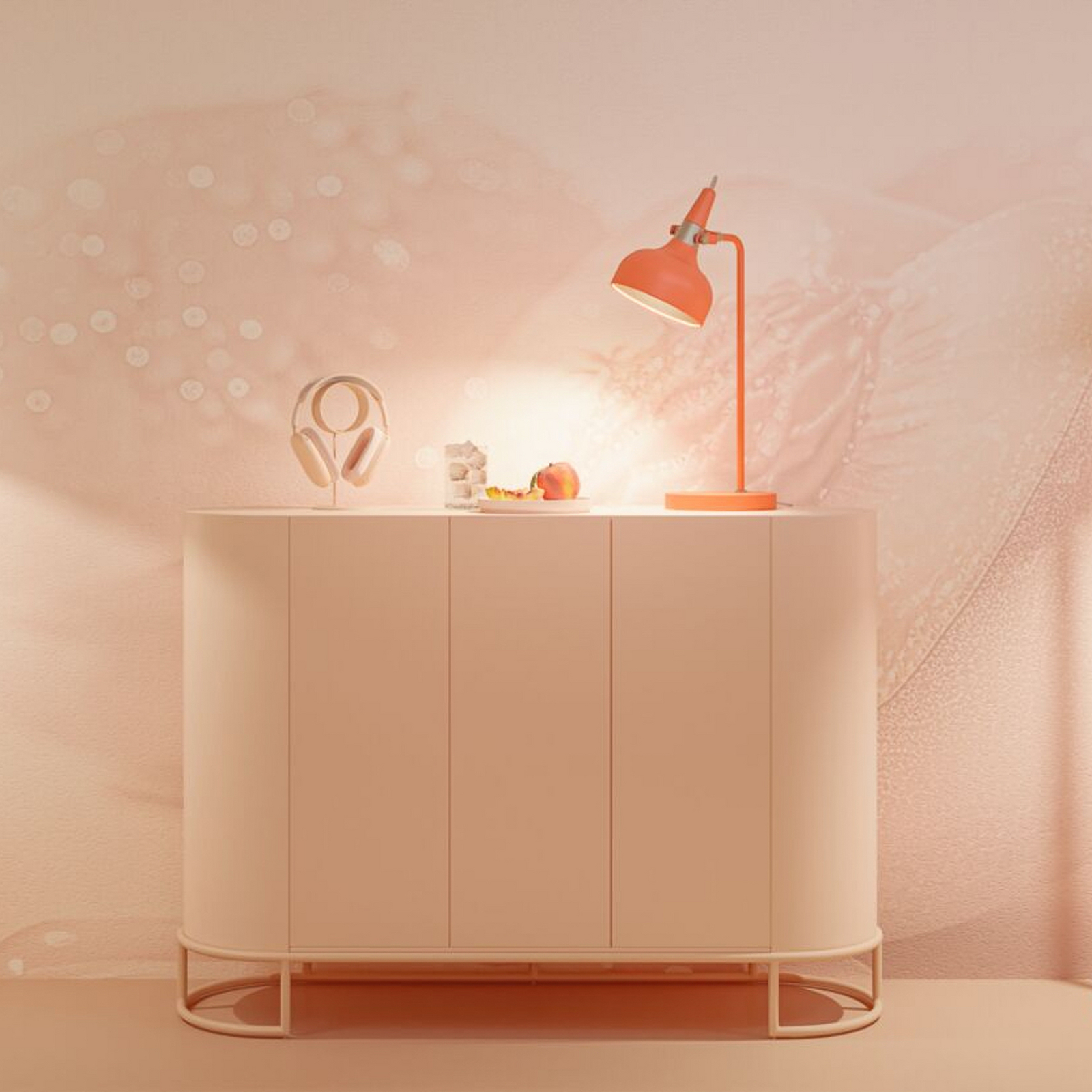 Paulmann Juna STYLE table lamp, peach, height 51 cm, metal Paulmann Juna STYLE table lamp, peach, height 51 cm, metal