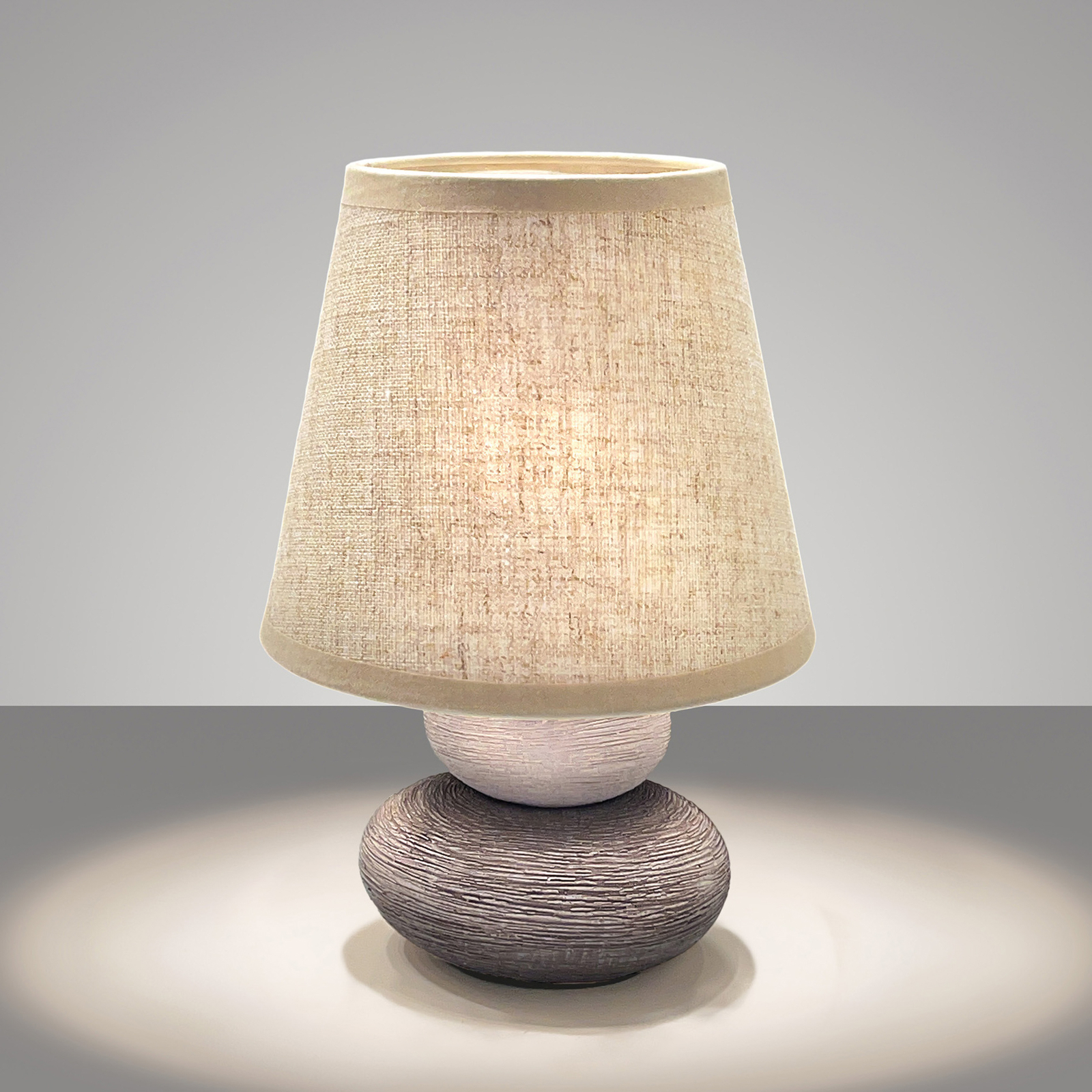 Bella-pöytälamppu kork. 21,5 cm ruskea/vaal.ruskea