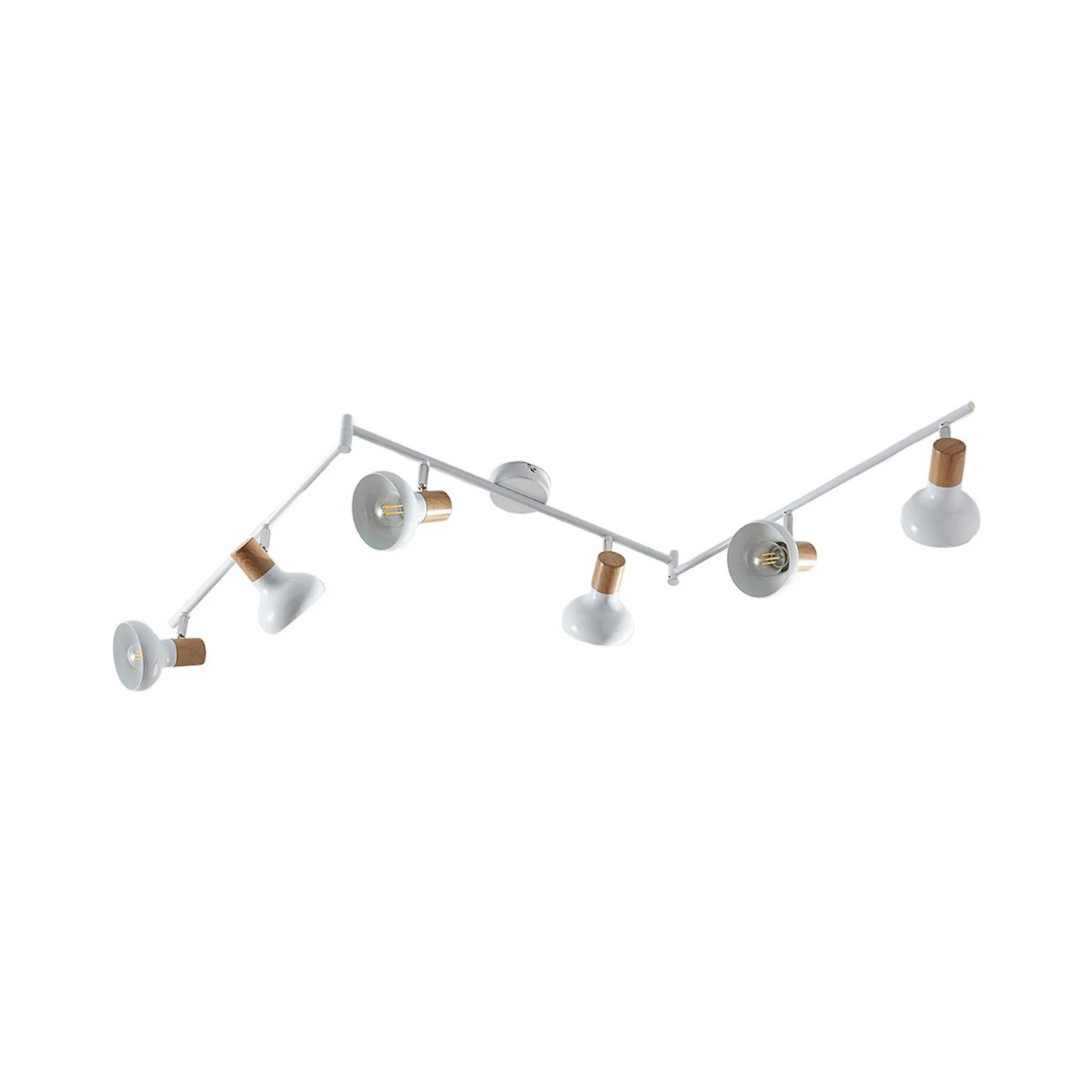 Lindby Fridolin griestu prožektors, 160 cm, 6 gaismas, balts, metāls