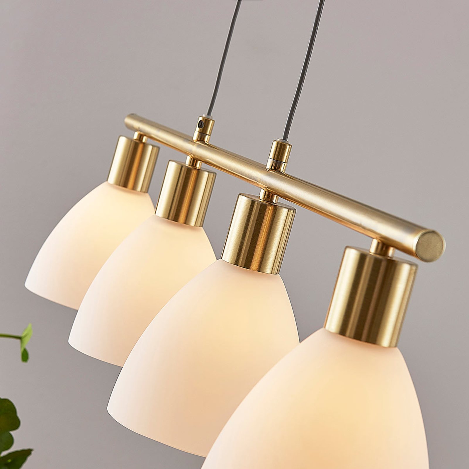 Simeon Hanglamp White/Brass - Lindby
