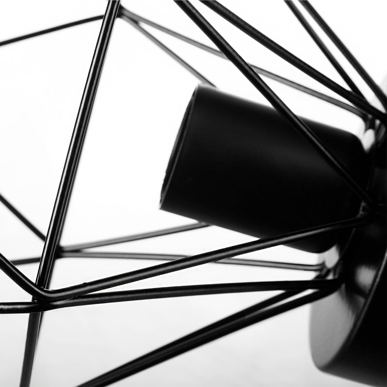 Deckenleuchte Patara, schwarz, Ø 20 cm, Gitterschirm, Metall günstig online kaufen