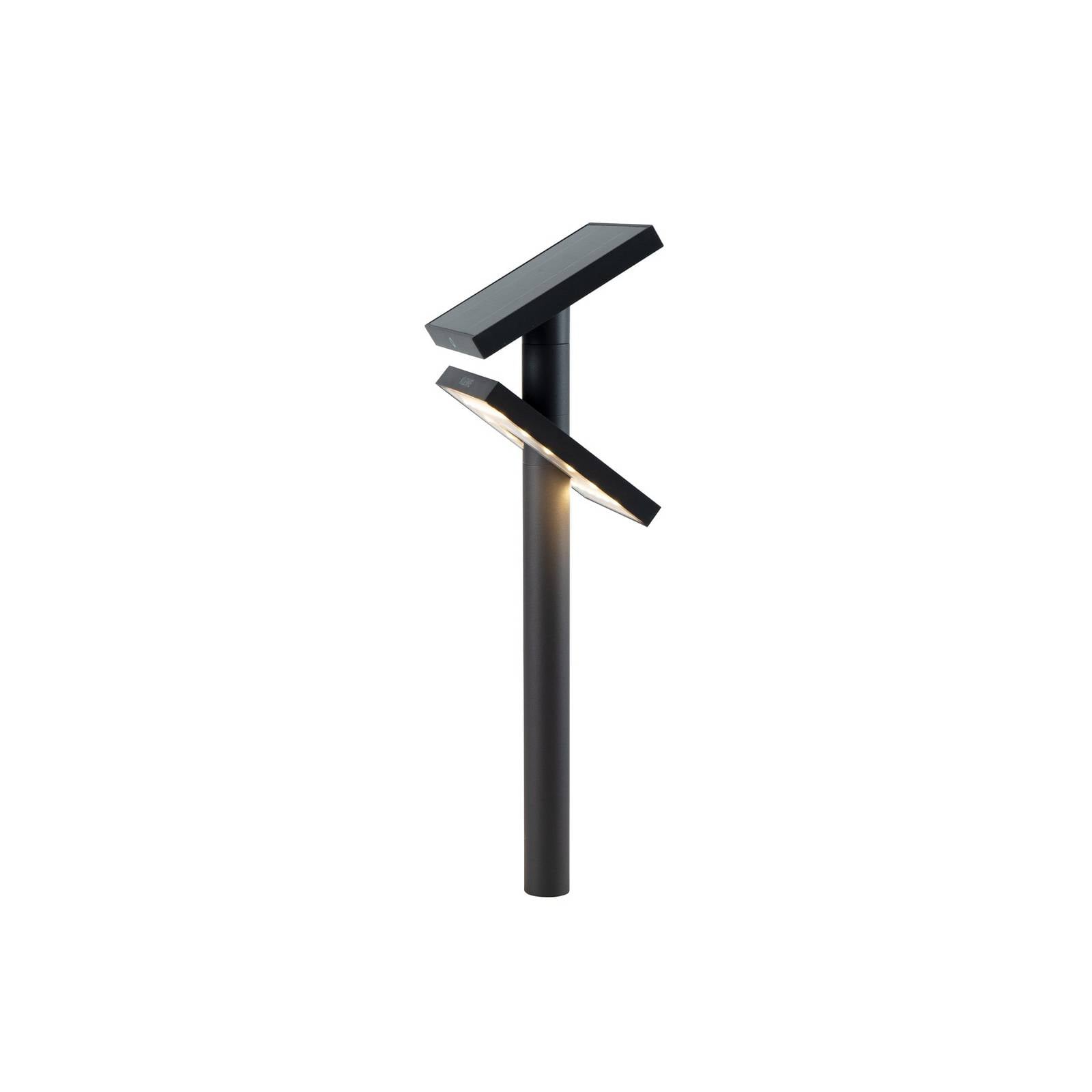 KLEWE LED-Solarlampe HELIOSTEPPER, anthrazit, Erdspieß, IP65