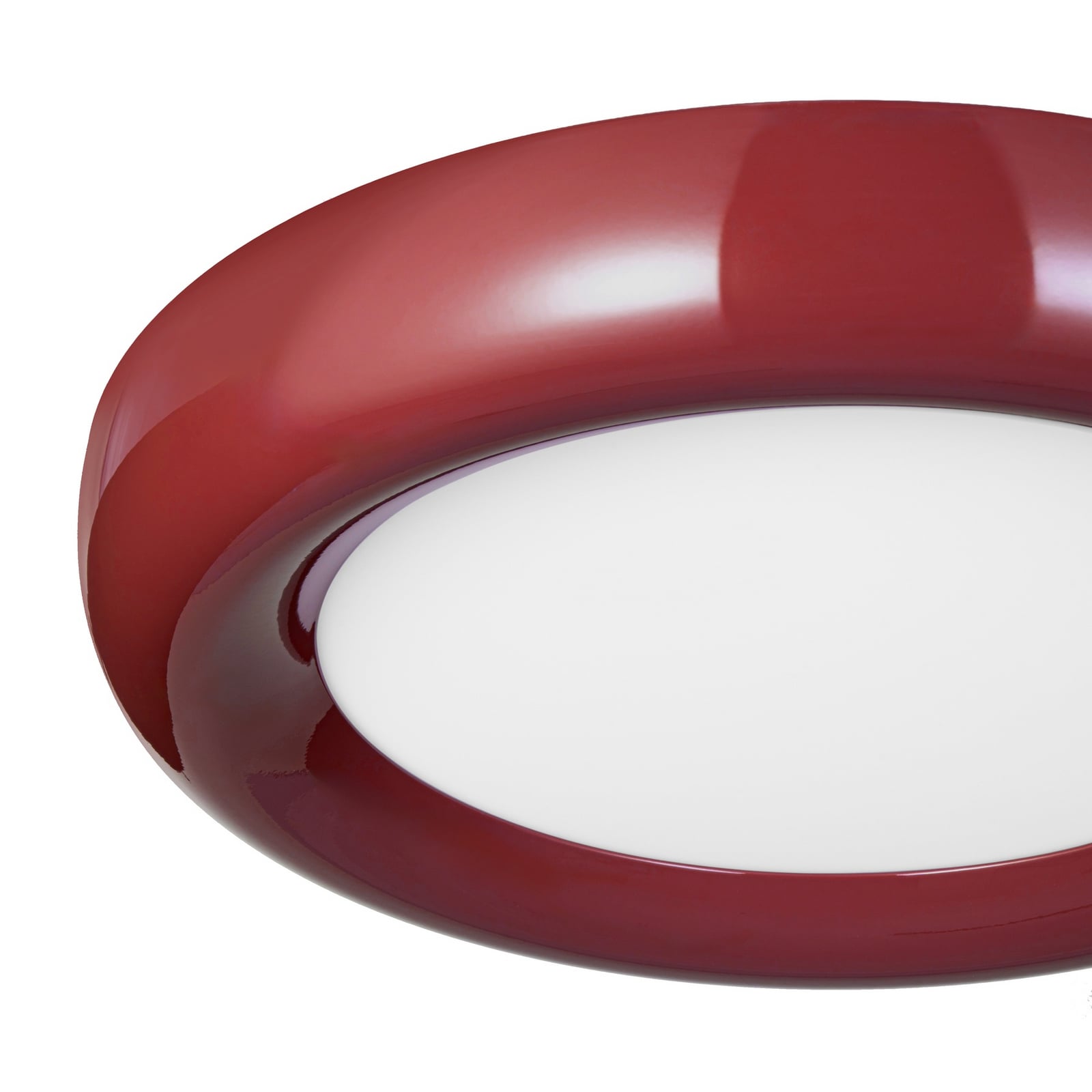 Lennox-LED-kattovalaisin, punainen, 3-portainen himmennettävä ominaisuus, Ø 43 Lennox-LED-kattovalaisin, punainen, 3-portainen himmennettävä ominaisuus, Ø 43