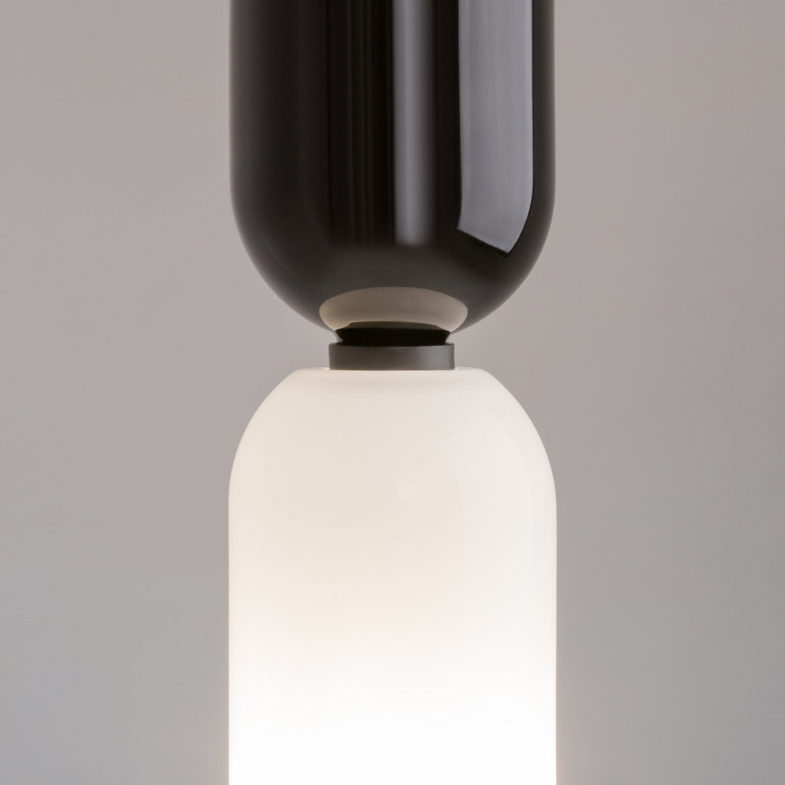 Maytoni hanglamp Memory, zwart, Ø 8 cm, keramiek, glas