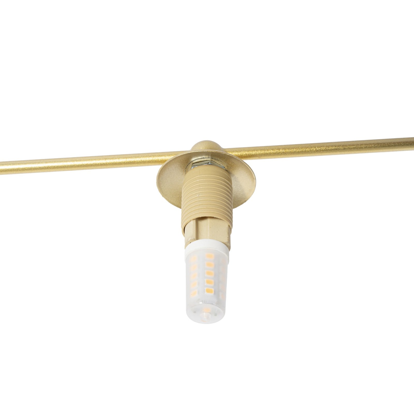 Lindby Valisa ceiling light, gold, 5-bulb