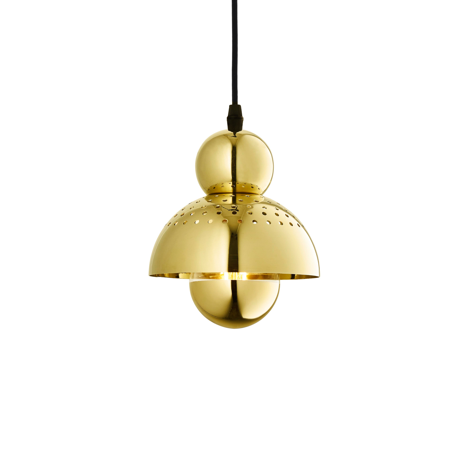 Wanted XS pendant light, gold-coloured, iron, Ø 15 cm