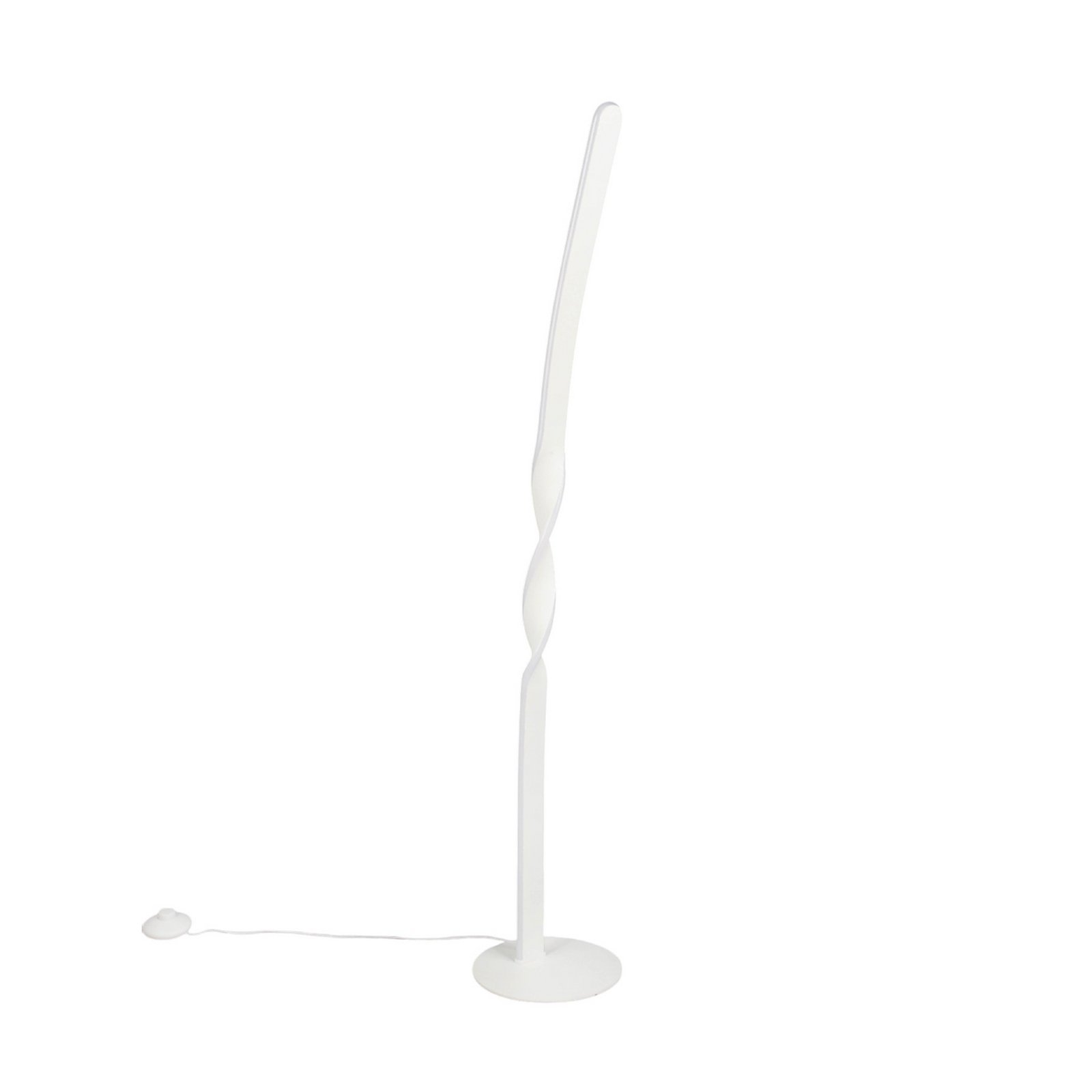 LED podna lampa Ginko, mat bijela, metalna, visina 110 cm