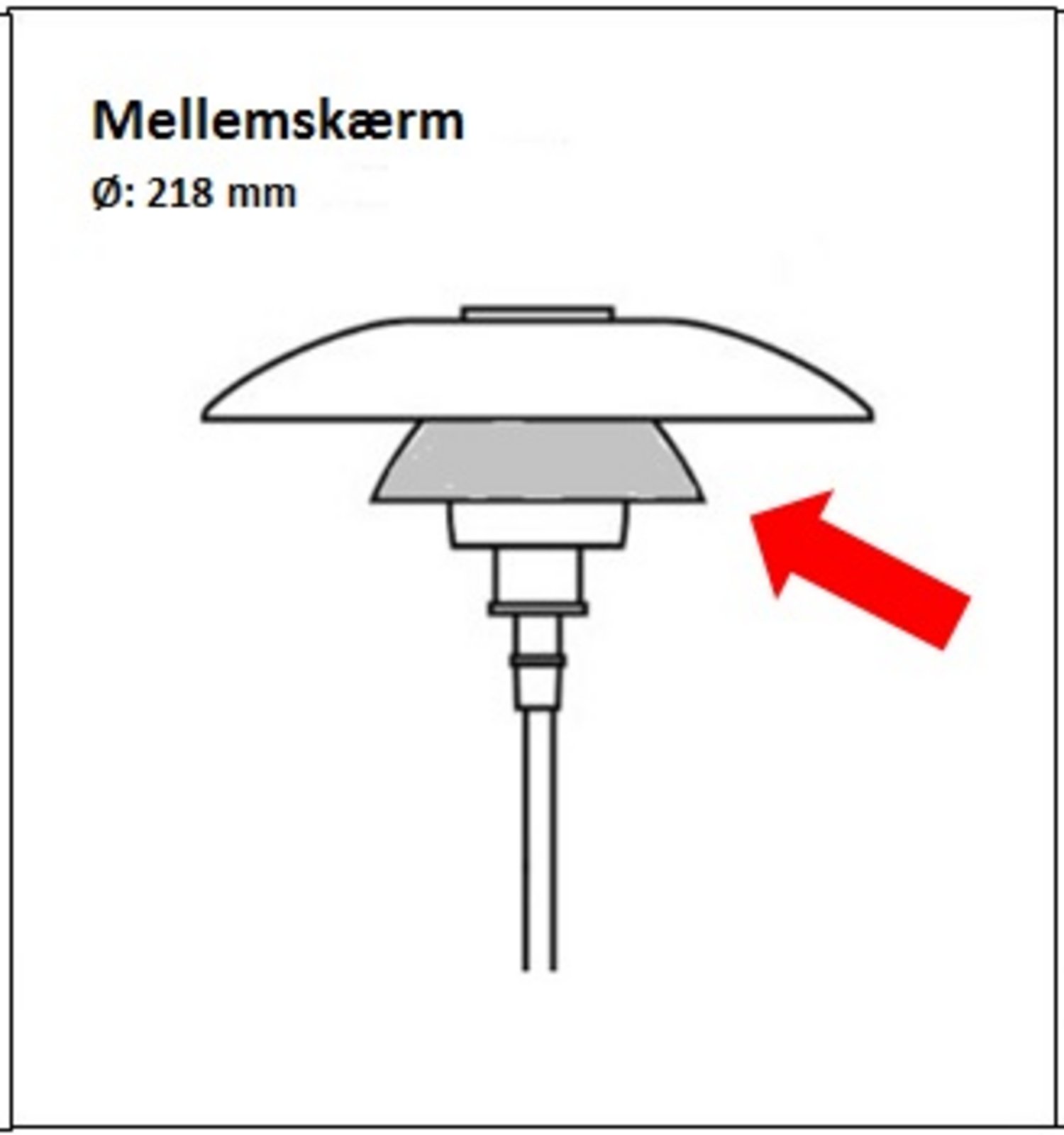 PH 4½-3½ Middle Shade for Floor Lamp Glass - Louis Poulsen