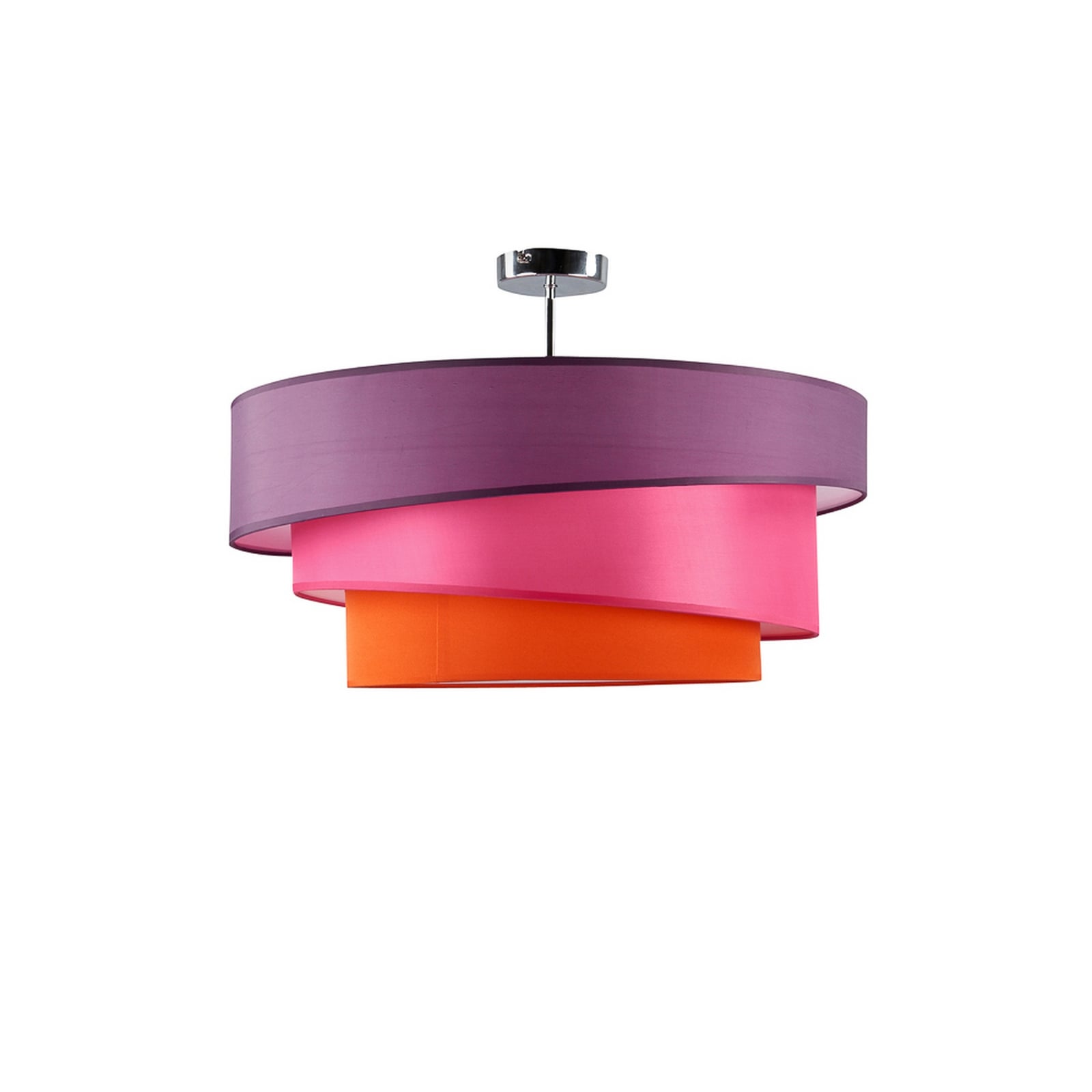 Lindby Melia kattovalaisin, violetti/vaaleanpunainen/oranssi, tekstiili, Ø56cm