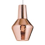 Candeeiro suspenso Romeo 130 cm metalizado em ouro rosa