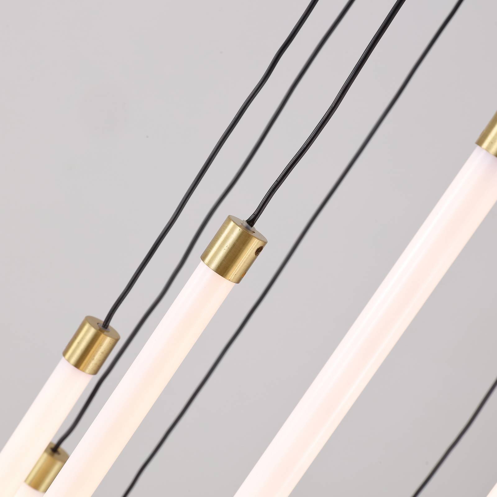 Żyrandol LED Flare, kolor mosiężny, Ø 35 cm, CCT, 12-punktowa.