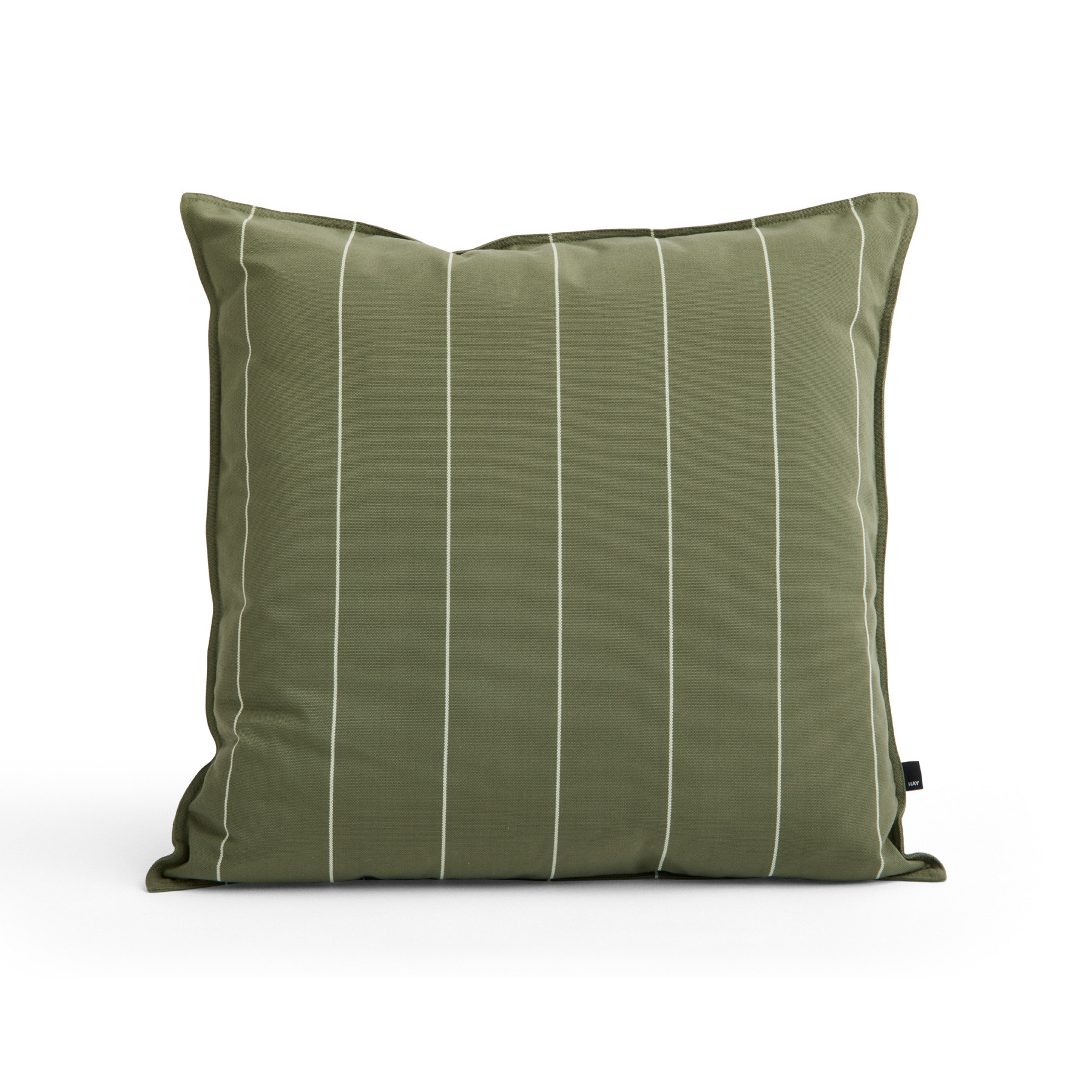 Coussin Terrazza, rubans fins olive, 60 x 60 cm - HAY