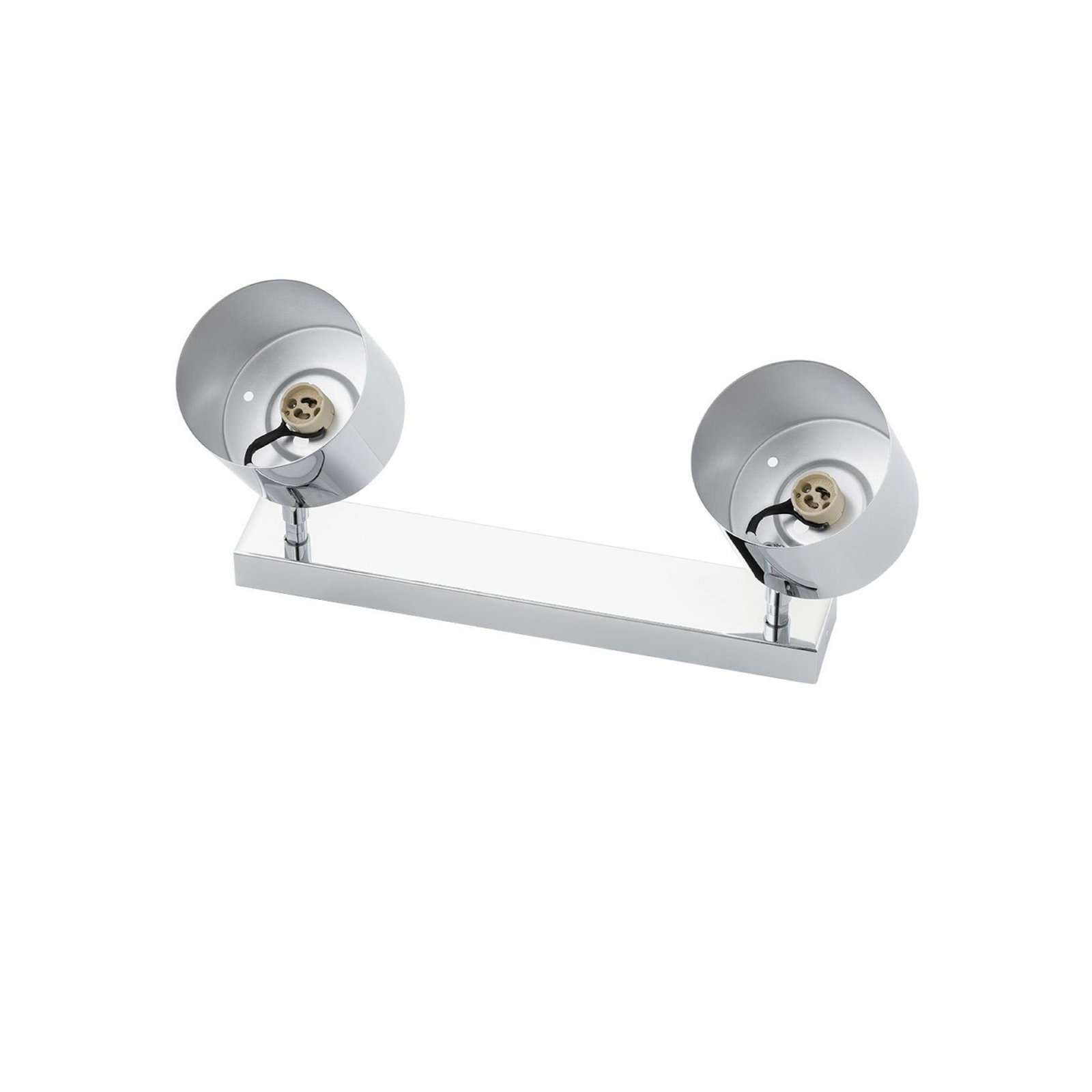 Chloe downlight, adjustable, 2-bulb, chrome-plated steel