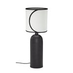 PR Home stolna lampa Carter Celyn Ava sivobijela/crna Ø 20 cm