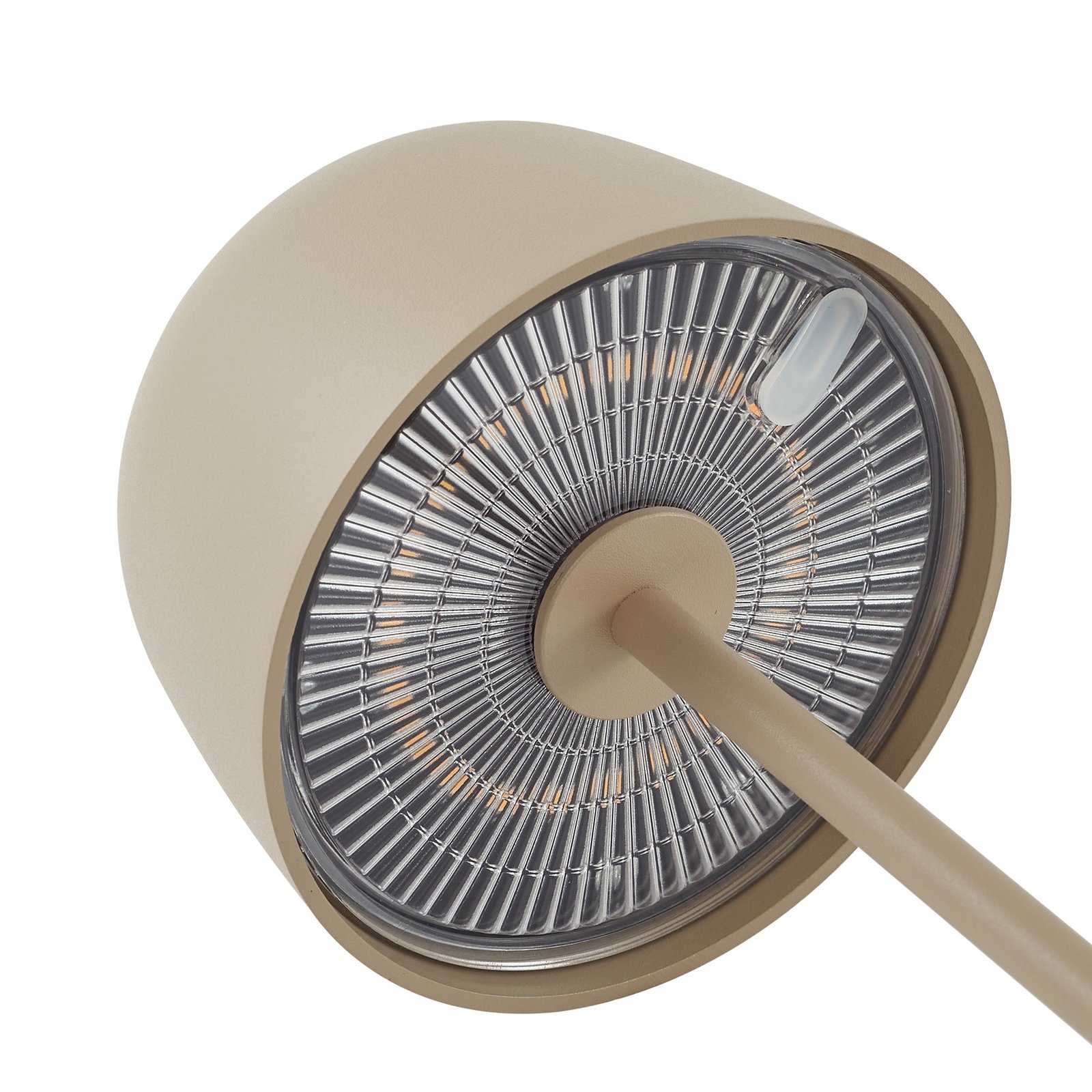 Lindby LED-Akku-Tischleuchte Arietty, beige, dimmbar, IP54