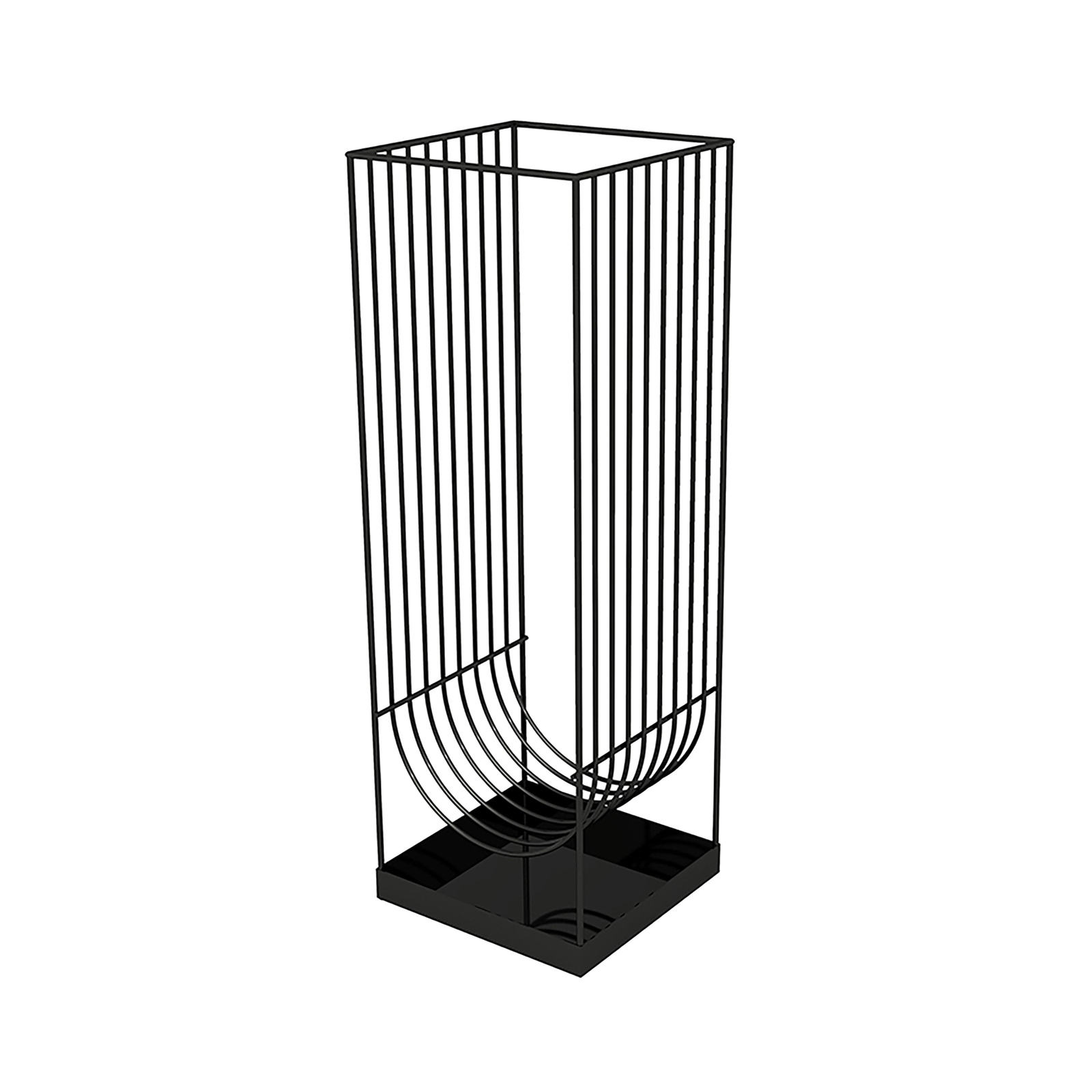 AYTM umbrella stand Curva, black, height 56 cm, steel