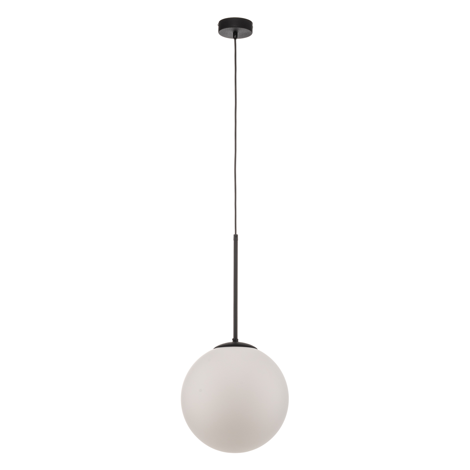 Hanglamp Bosso, 1-lamp, wit/zwart 30cm