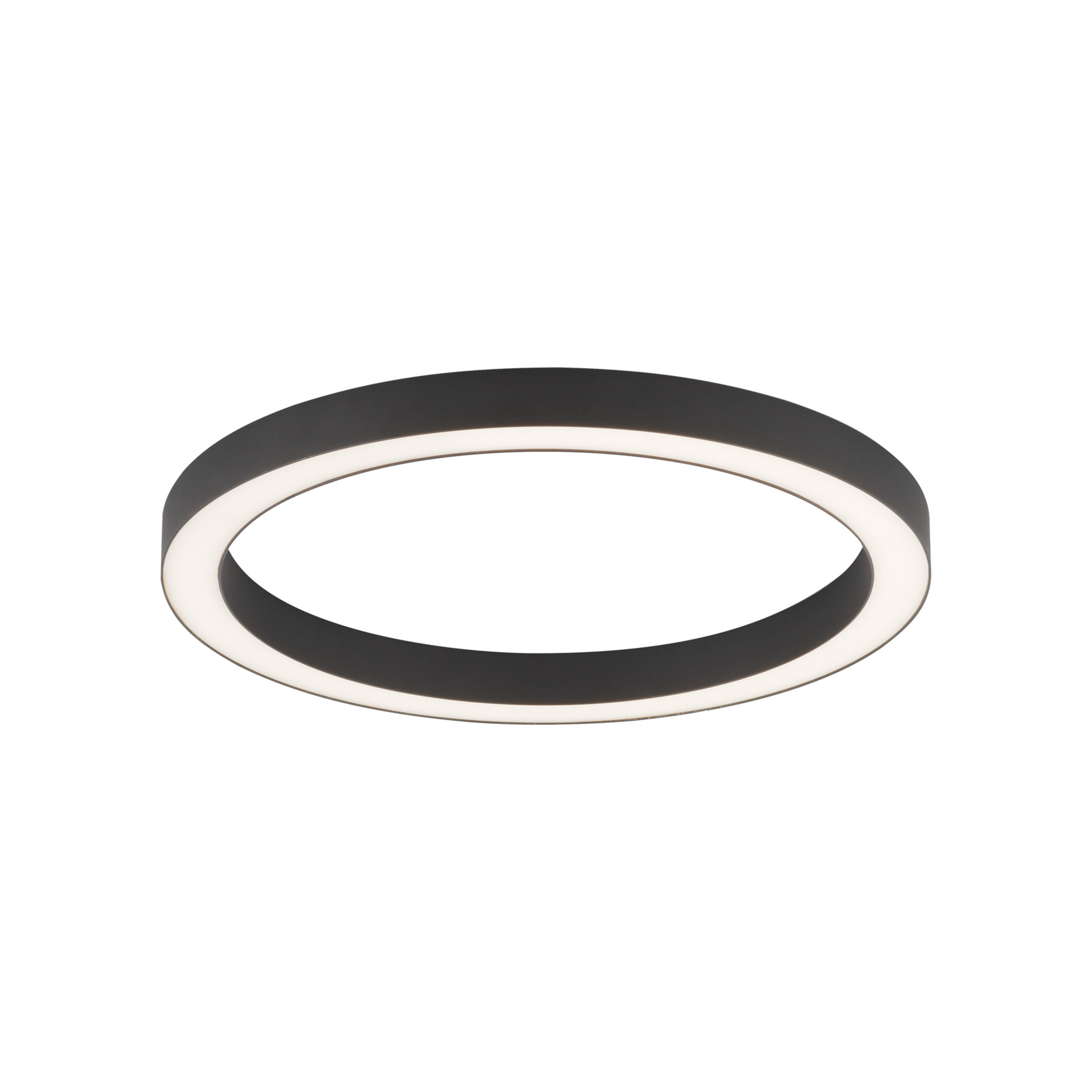 PURE LED-Deckenlampe Lines, Ø 50 cm, anthrazit, CCT, Remote
