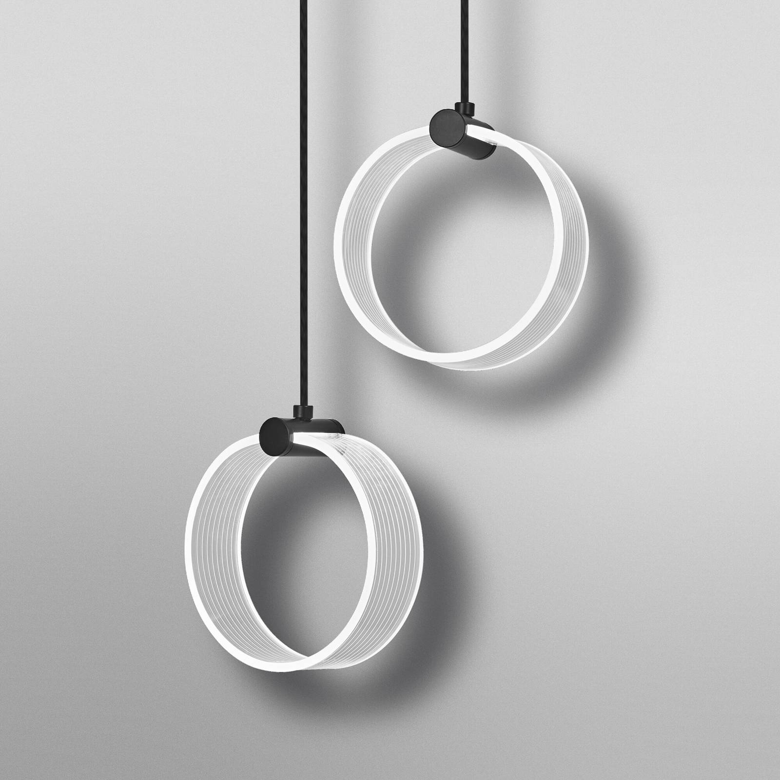 Żyrandol LED OSRAM Decor Circle, 2-punktowa, CCT, czarna