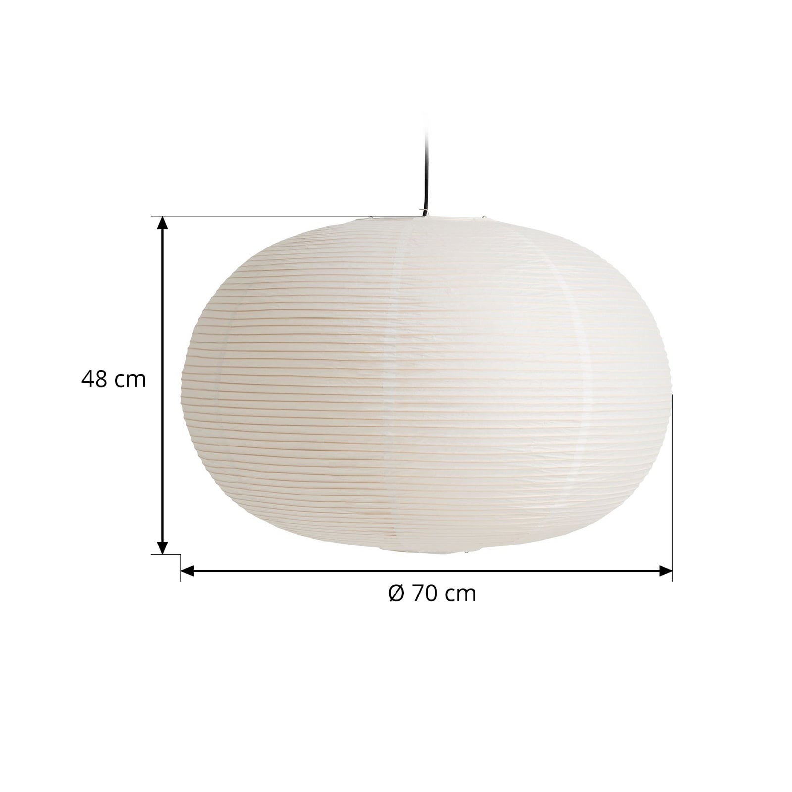 Abat-jour Paper Shade Ellipse, Ø 70 cm, blanc - HAY Abat-jour Paper Shade Ellipse, Ø 70 cm, blanc - HAY