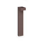 IDEAL LUX LED-väglampa Sirio, brun, höjd 60 cm, metall