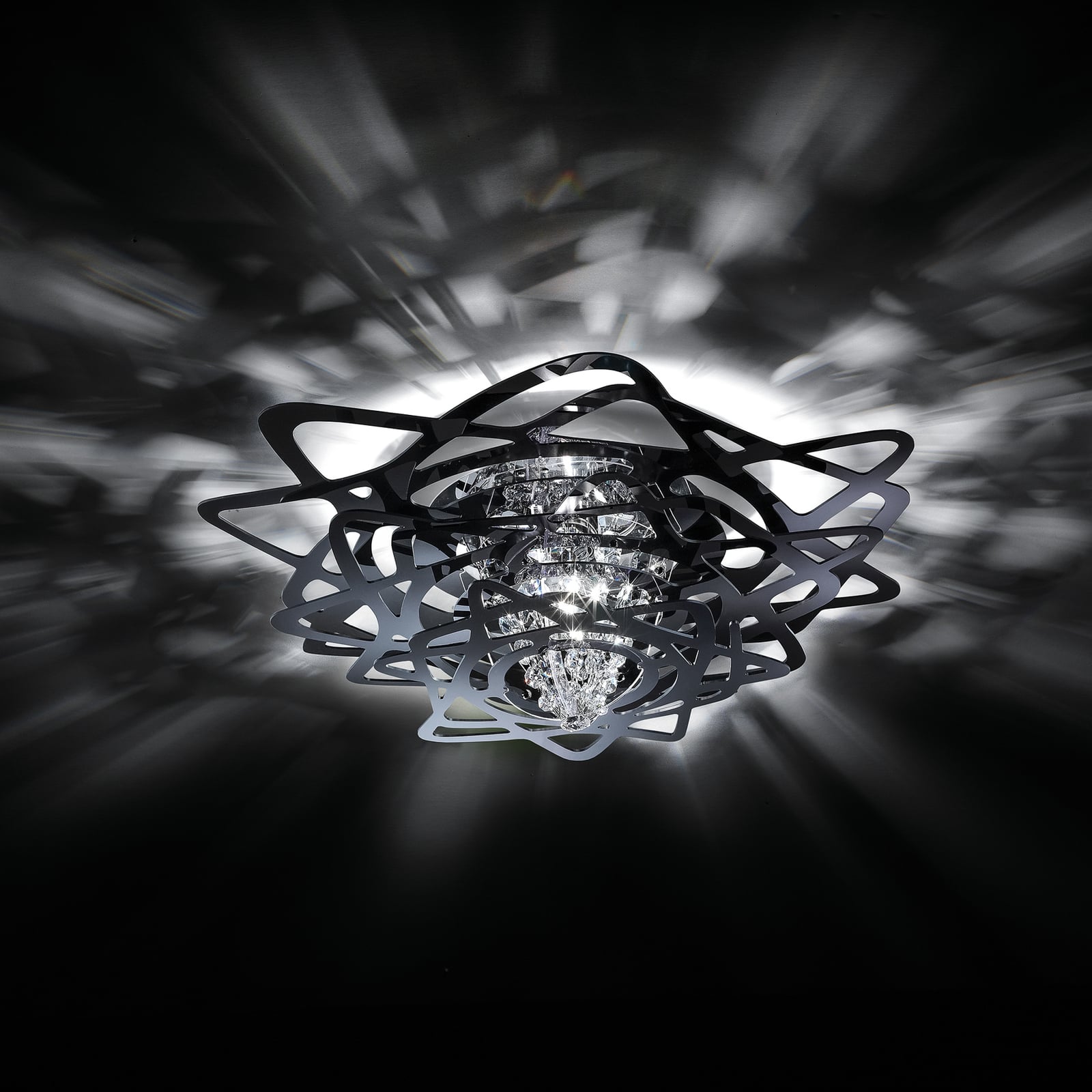 Plafón Aurora mini, negro - Slamp