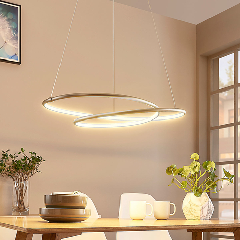 Mirasu - slanke LED hanglamp, nikkel