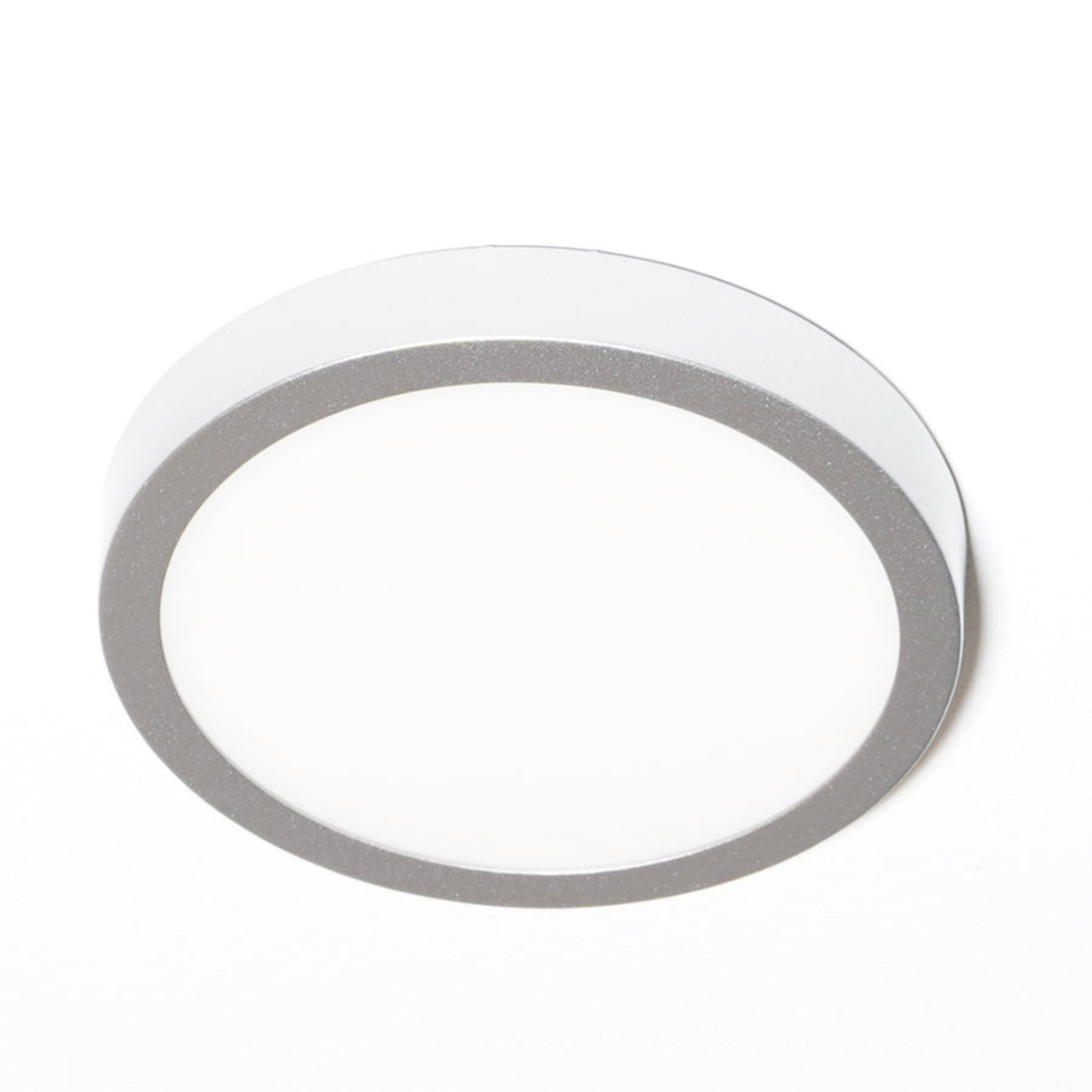 LED stropna svetilka Vika, okrogla, titanov mat, Ø 18 cm