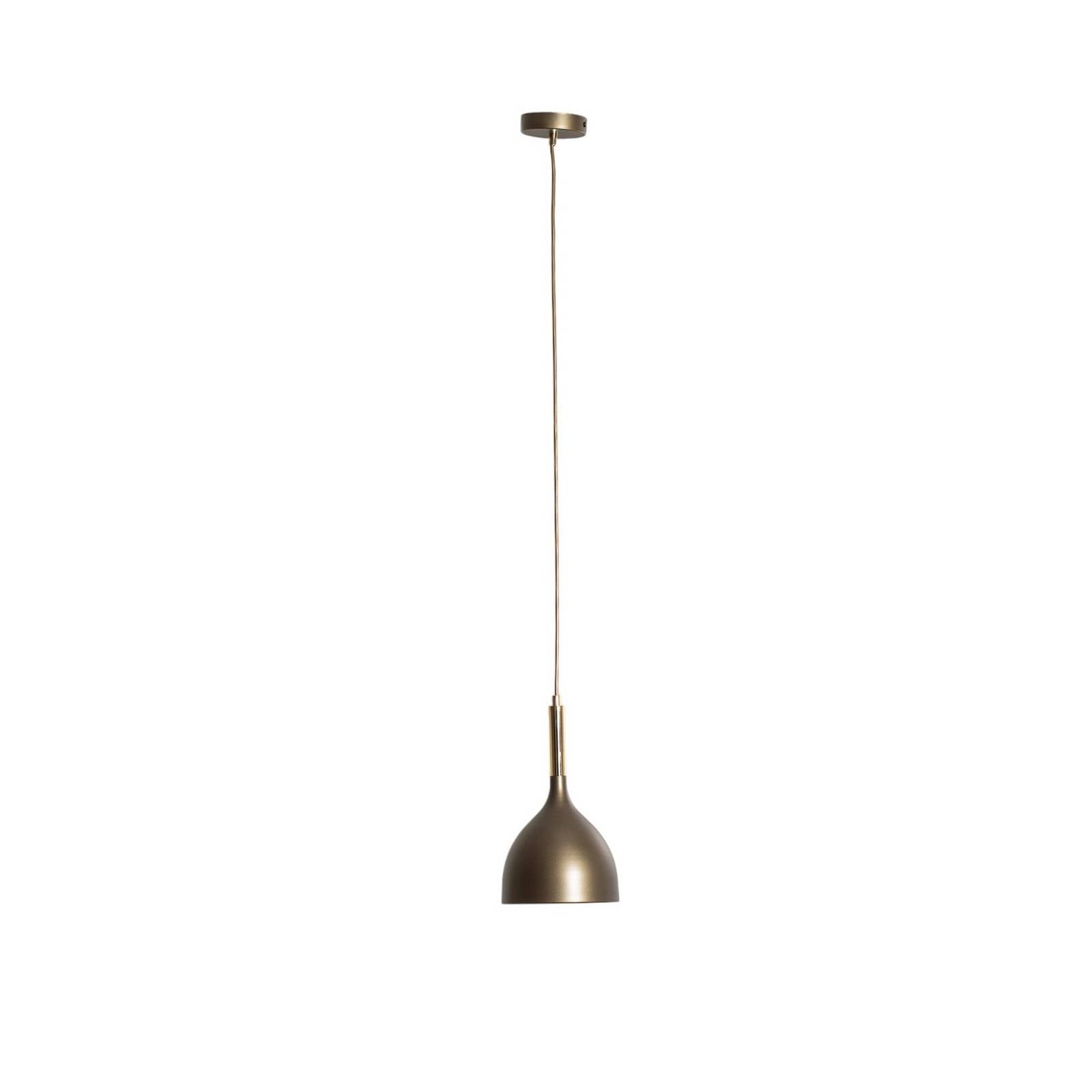 Hängeleuchte Noak, einflammig, titan-gold/gold, Stahl