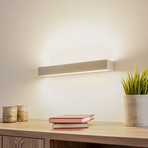 LED wall light Mera, width 40 cm, aluminium colour