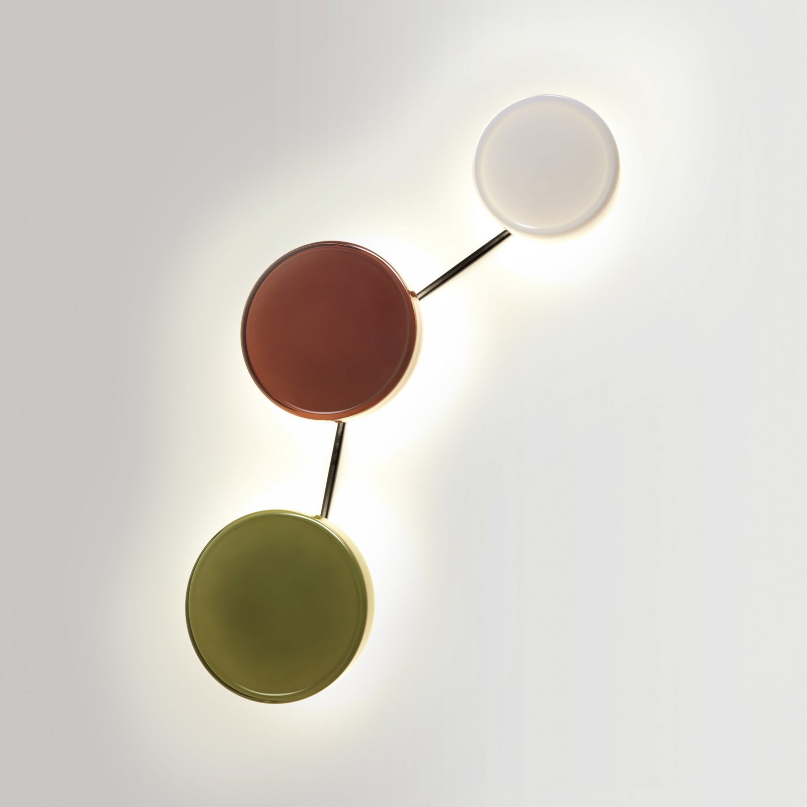 MARSET LED-Wandlampe Caramel, opal, Ø 22 cm, TRIAC, Glas