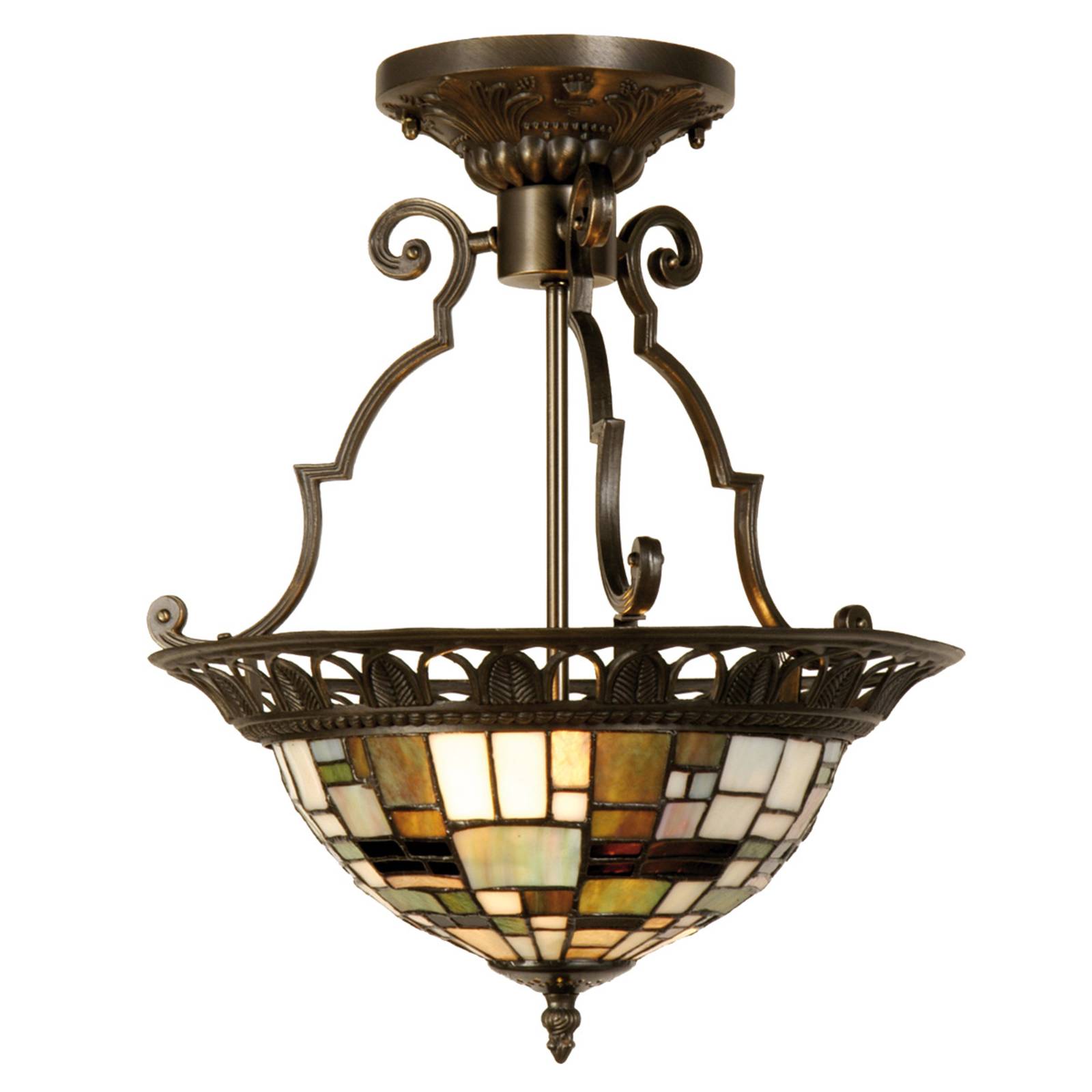 Villads – plafondlamp in Tiffany-stijl