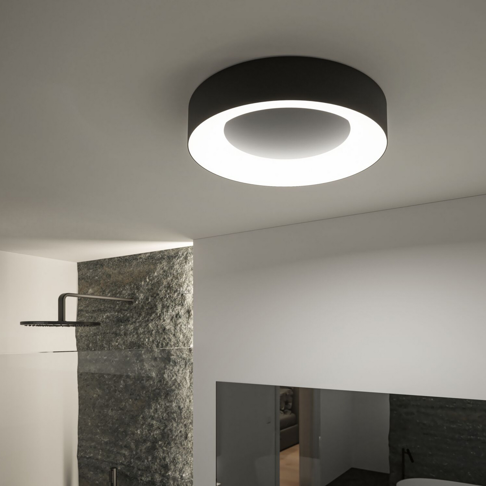Lampa sufitowa LED Paulmann Smart Casca, czarna, Ø 40 cm, RGBW, IP44 Lampa sufitowa LED Paulmann Smart Casca, czarna, Ø 40 cm, RGBW, IP44