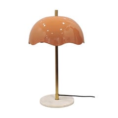 KARE Lia laualamp, oranž, teras/marmor, kõrgus 50 cm