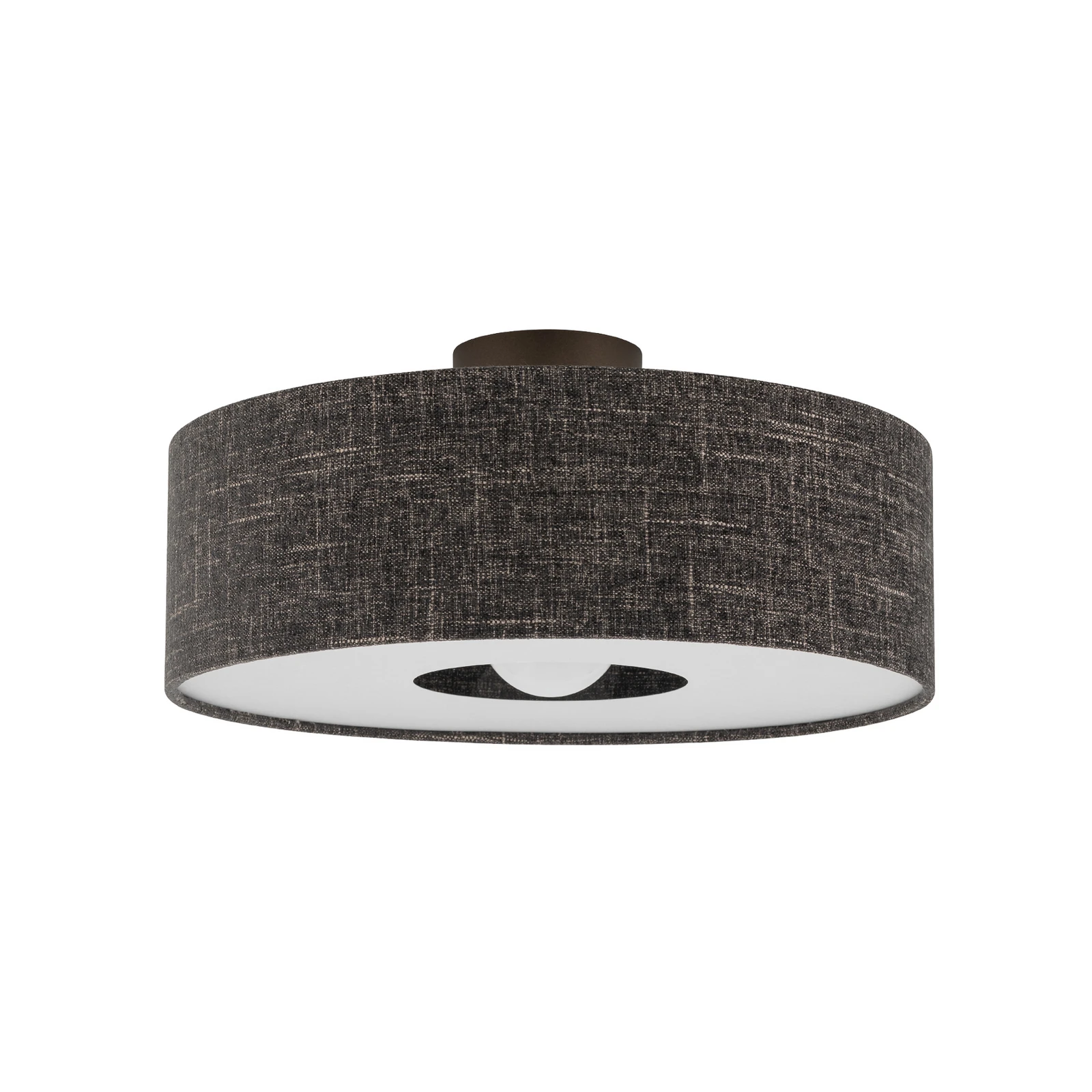 Griestu lampa Amarela M, melna melange, tekstils, E27