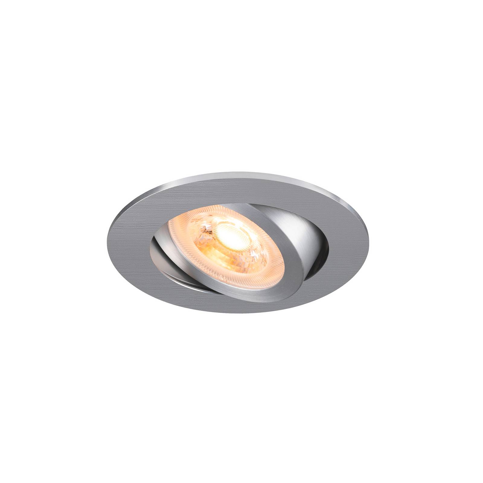 SLV Inbouw plafondlamp New Tria, aluminium, aluminium, Ø 8,2 cm voor woonkamer / eettafel - modern - alu / grijs / zink - inbouwspot plafond - Inbouwlamp - dimbaar