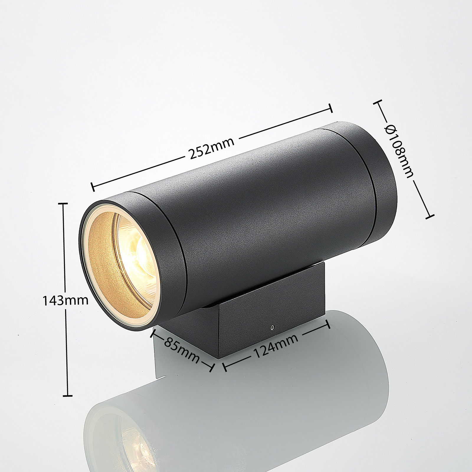 Thomke Outdoor Wall Lamp Dark Grey - Lucande