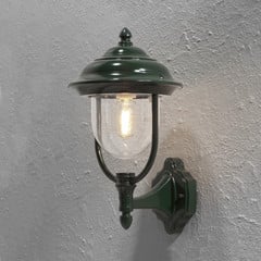 Zewnętrzna lampa ścienna PARMA, zielony
