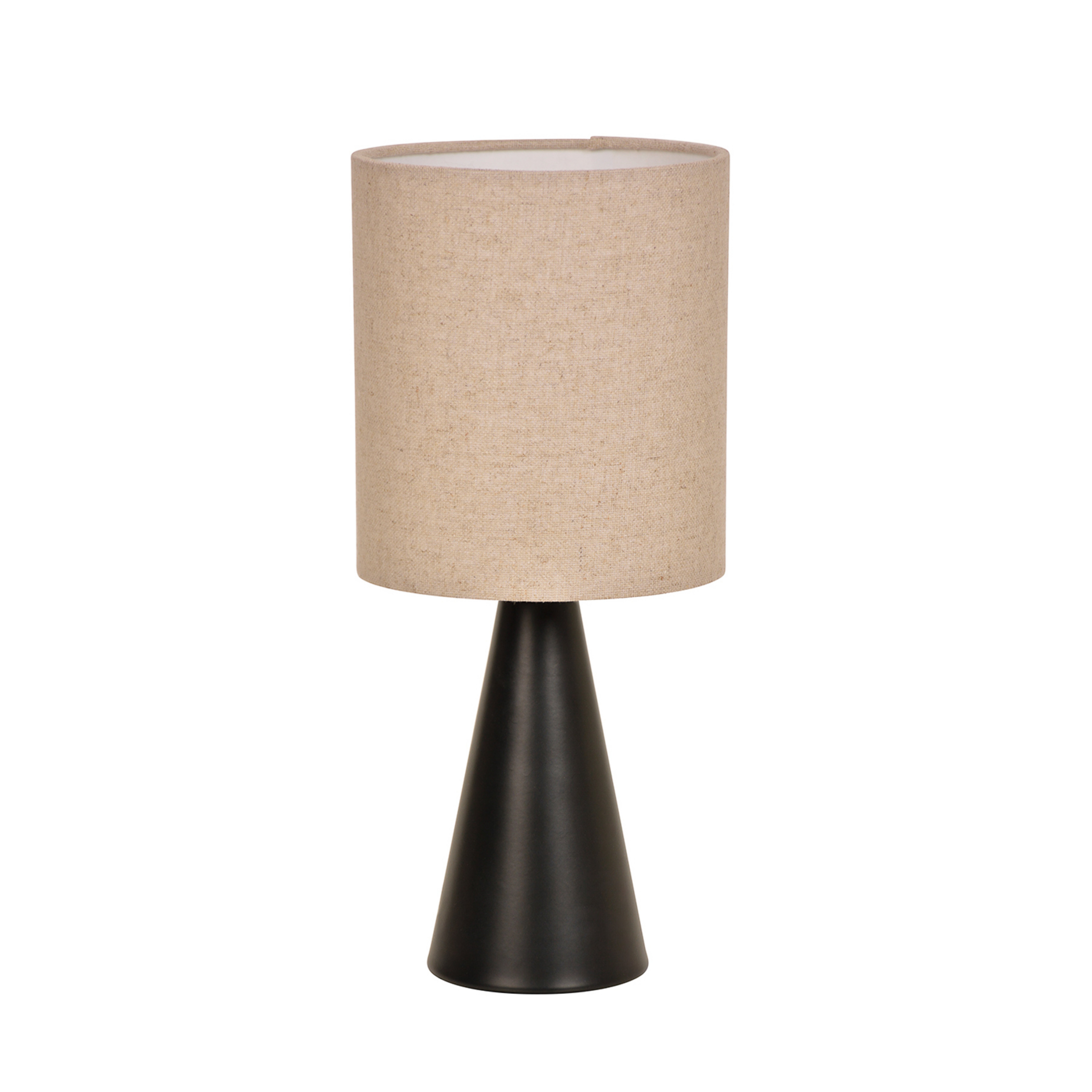 Lampe à poser Sally, noir mat/beige, hauteur 33 cm - COREP SAS