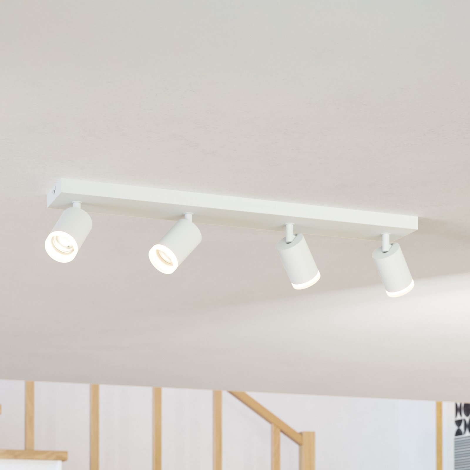 EGLO connect foco LED inteligente Melitello-Z, 4 luces, blanco