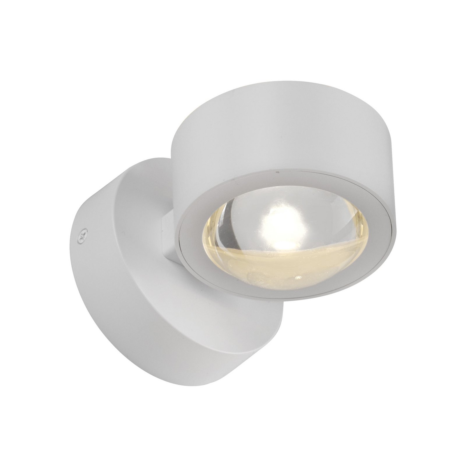 JUST LIGHT. LED wandlamp op accu Chia, wit, ijzer, 3.000 K